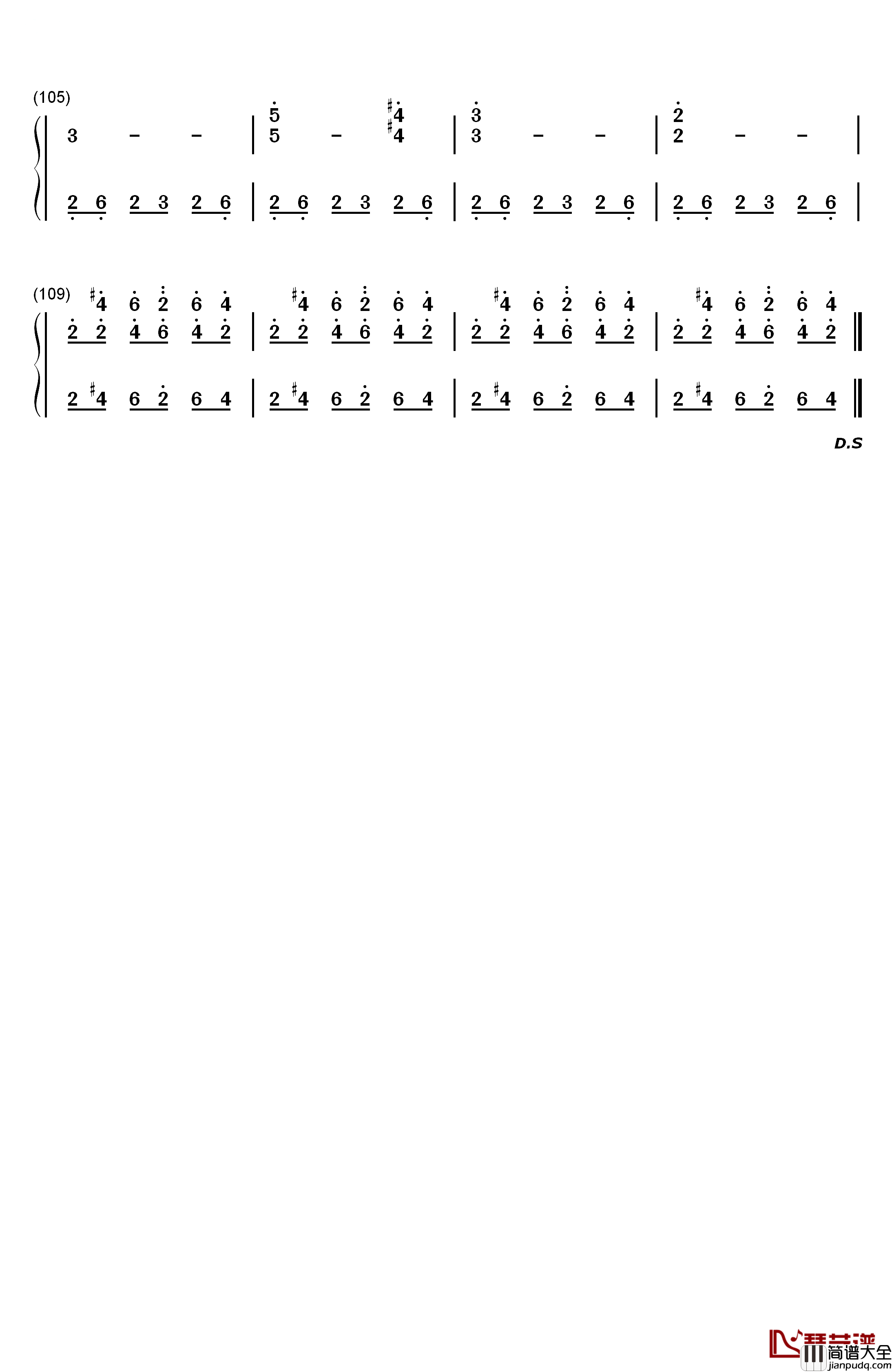 弥先村钢琴简谱_数字双手_光田康典