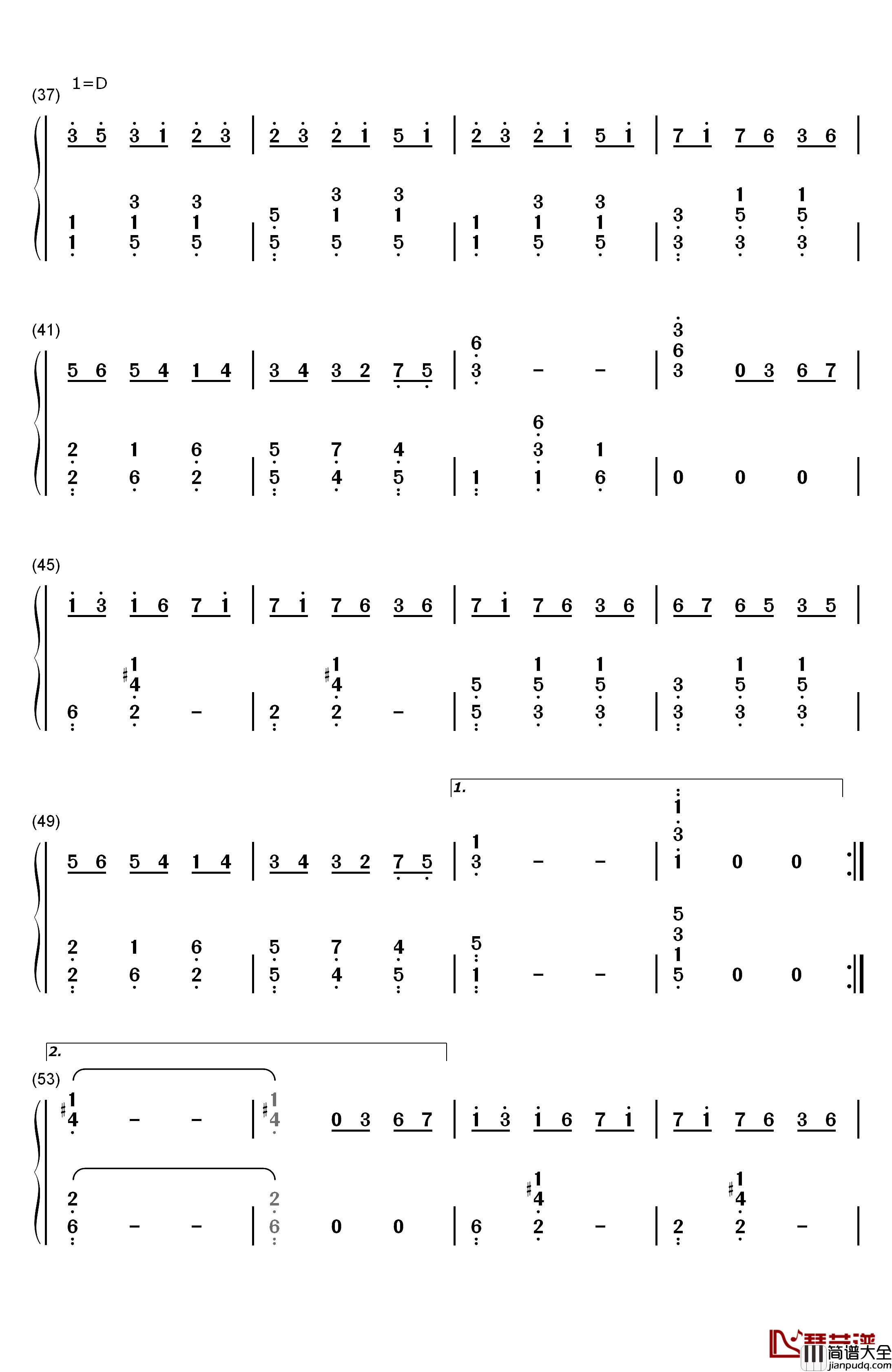 小圆舞曲钢琴简谱_数字双手_西贝柳斯