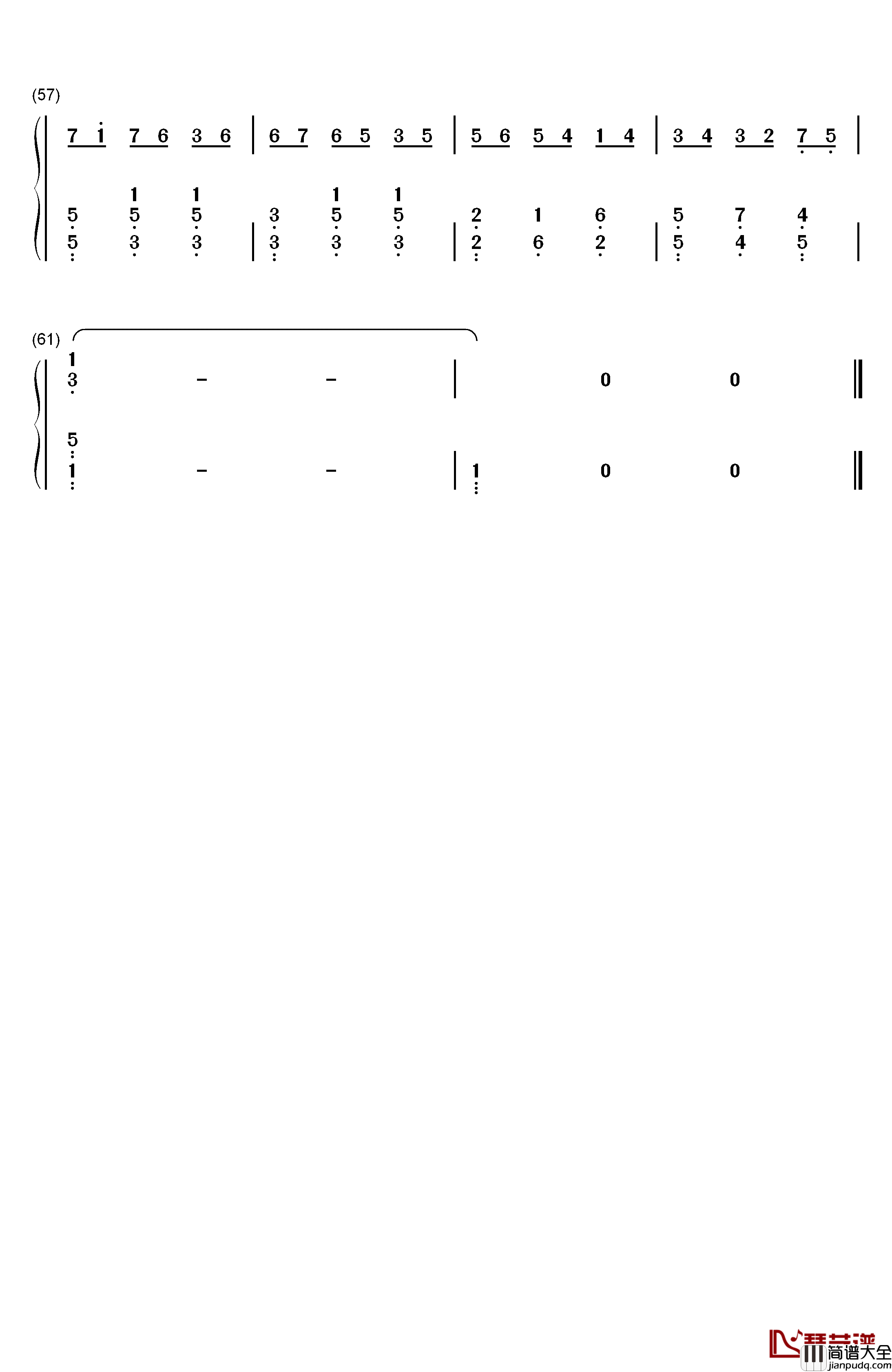 小圆舞曲钢琴简谱_数字双手_西贝柳斯