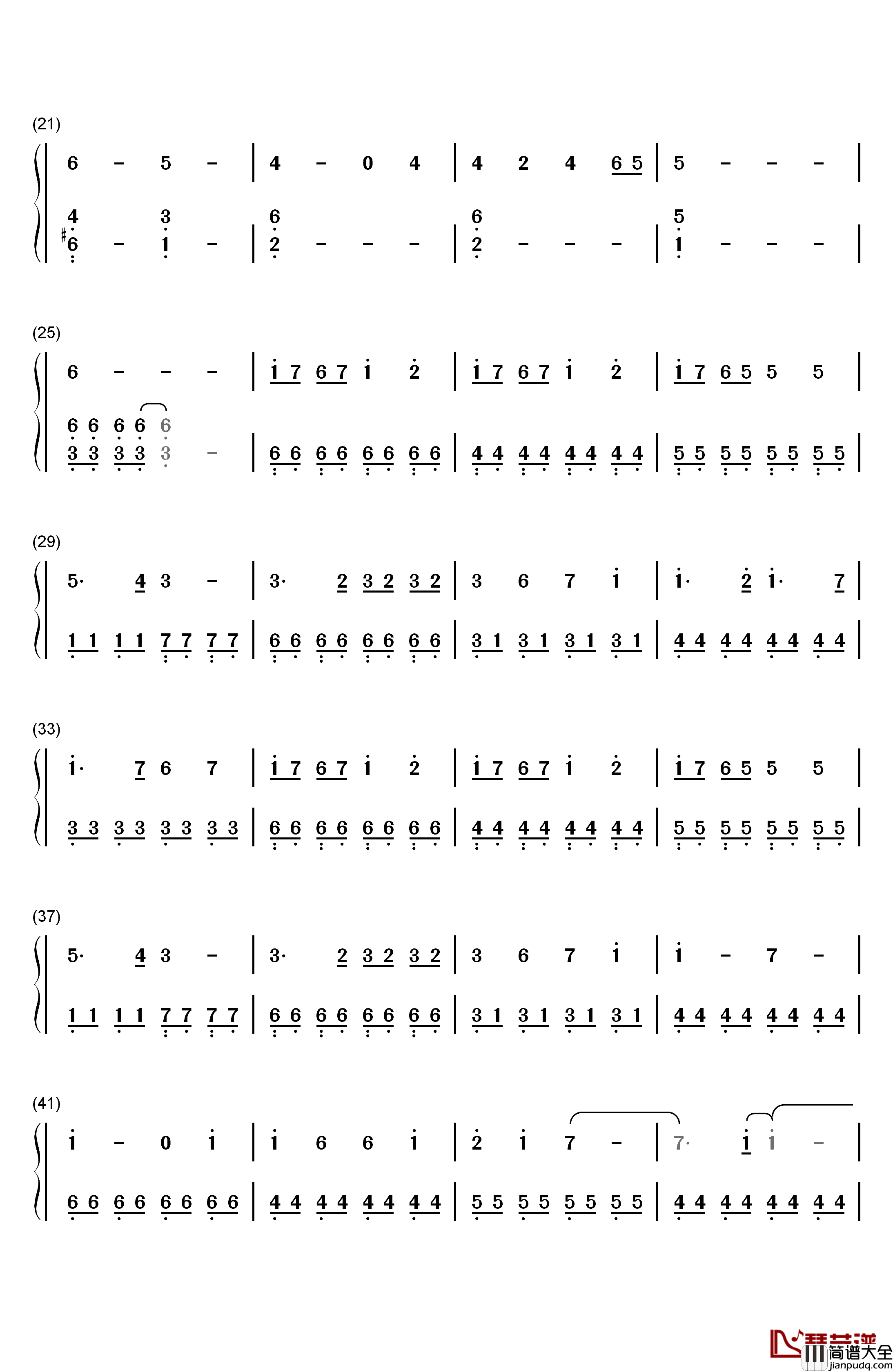 月と花束钢琴简谱_数字双手_さユり