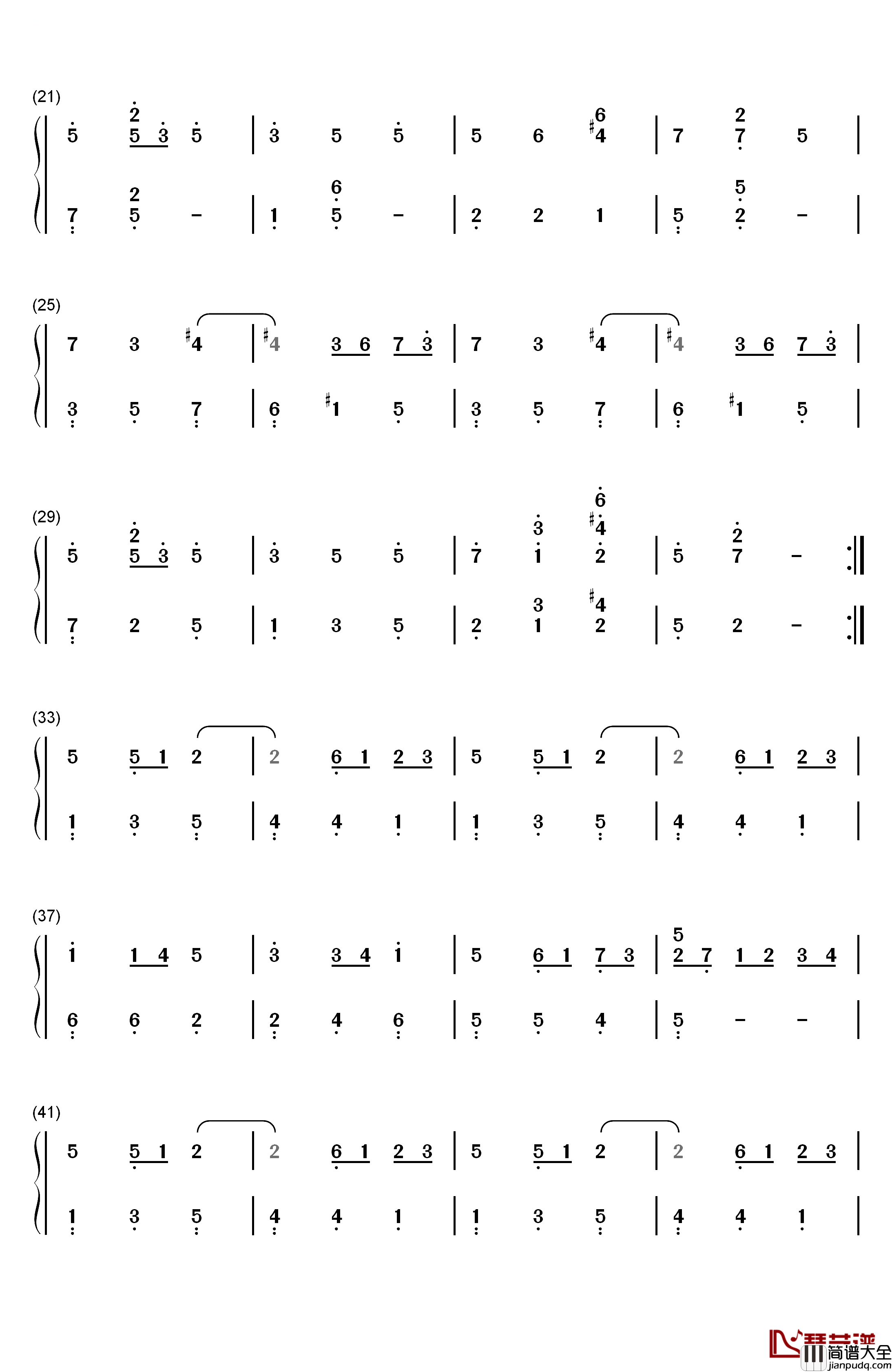 浪漫圆舞曲钢琴简谱_数字双手_德奥达·德·塞弗拉克