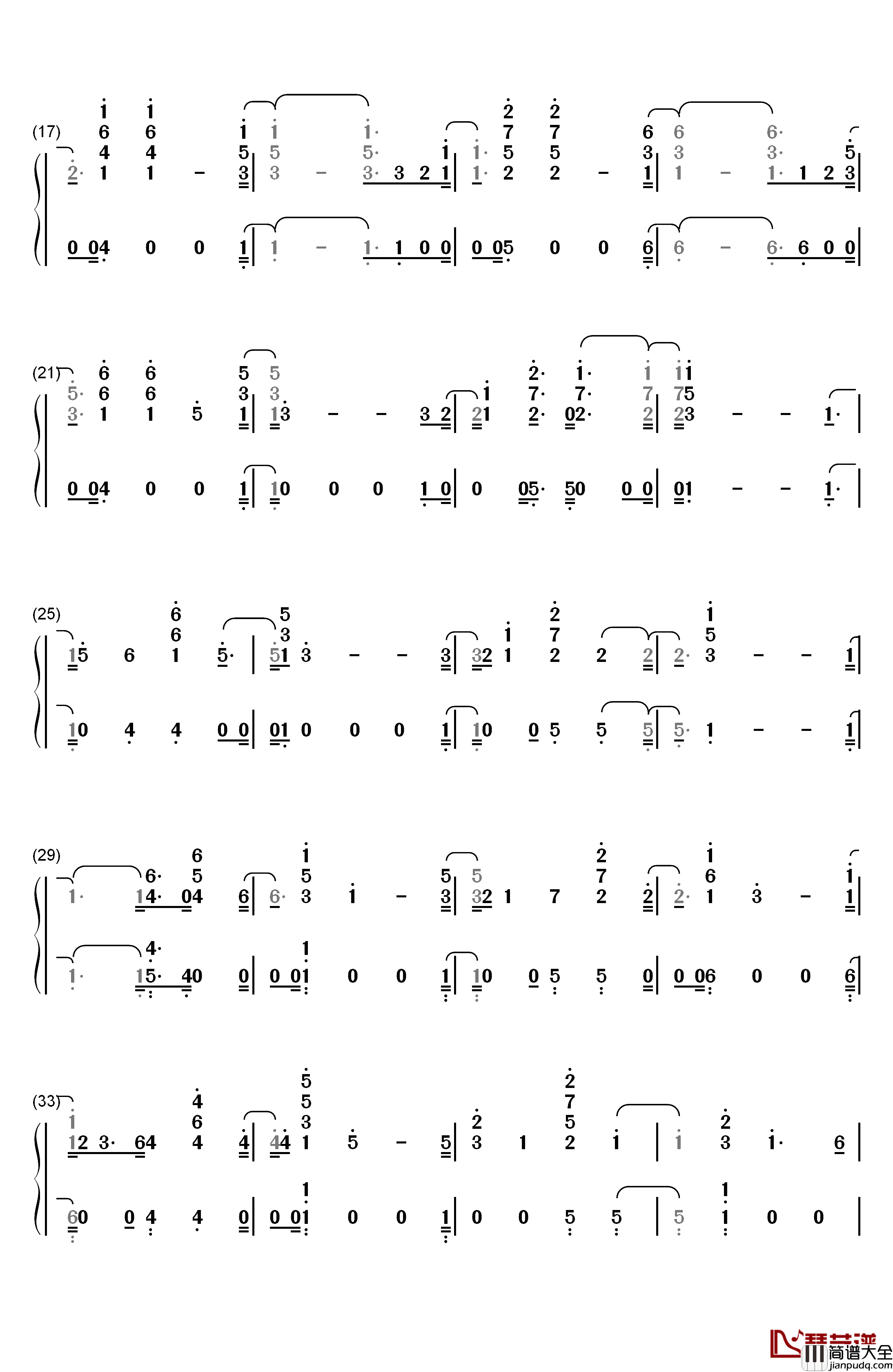 These_Days钢琴简谱_数字双手_Rudimental