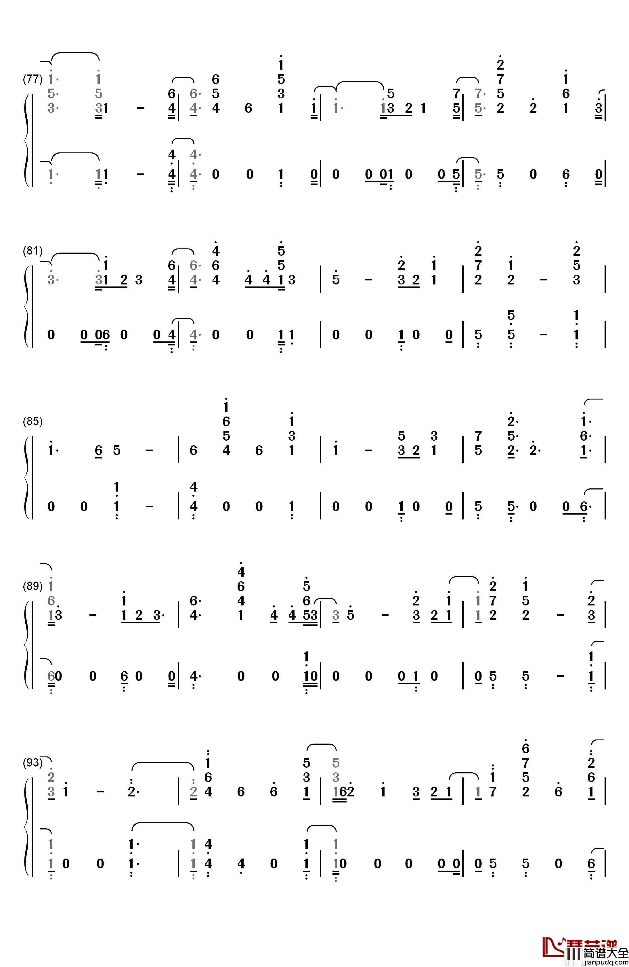 These_Days钢琴简谱_数字双手_Rudimental