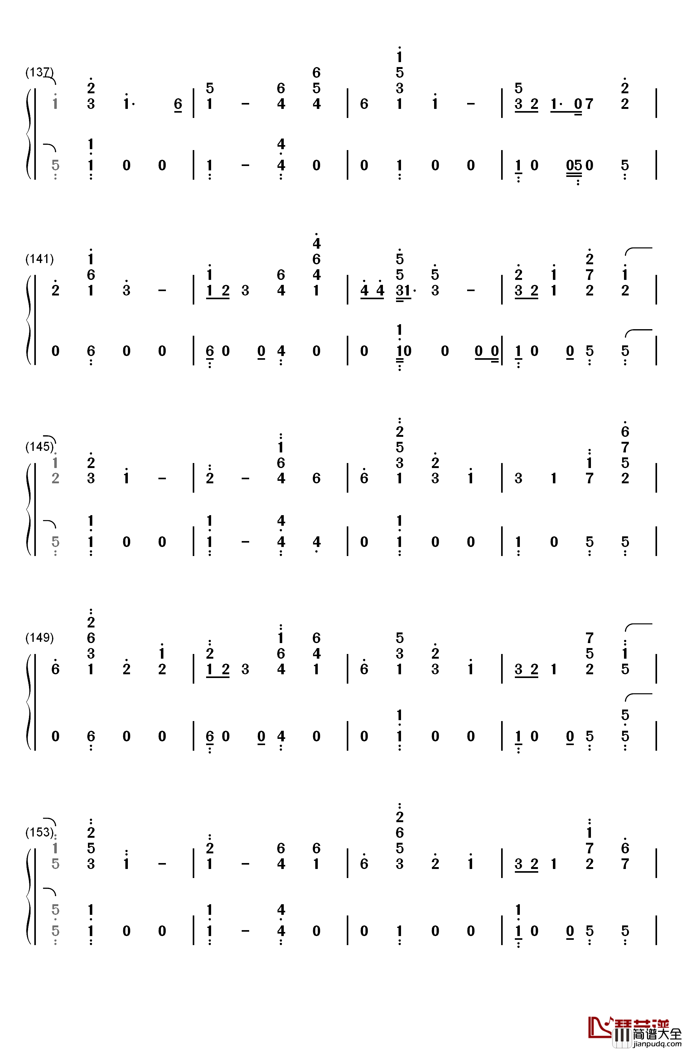 These_Days钢琴简谱_数字双手_Rudimental