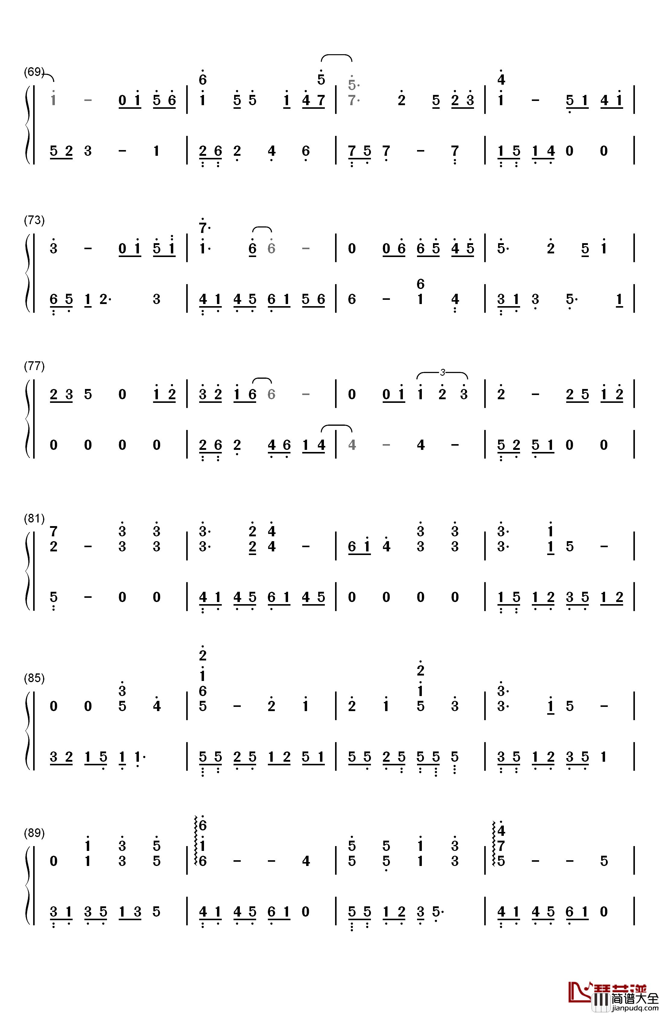 I_Will_Stand_By_You钢琴简谱_数字双手_Sunny_Choi