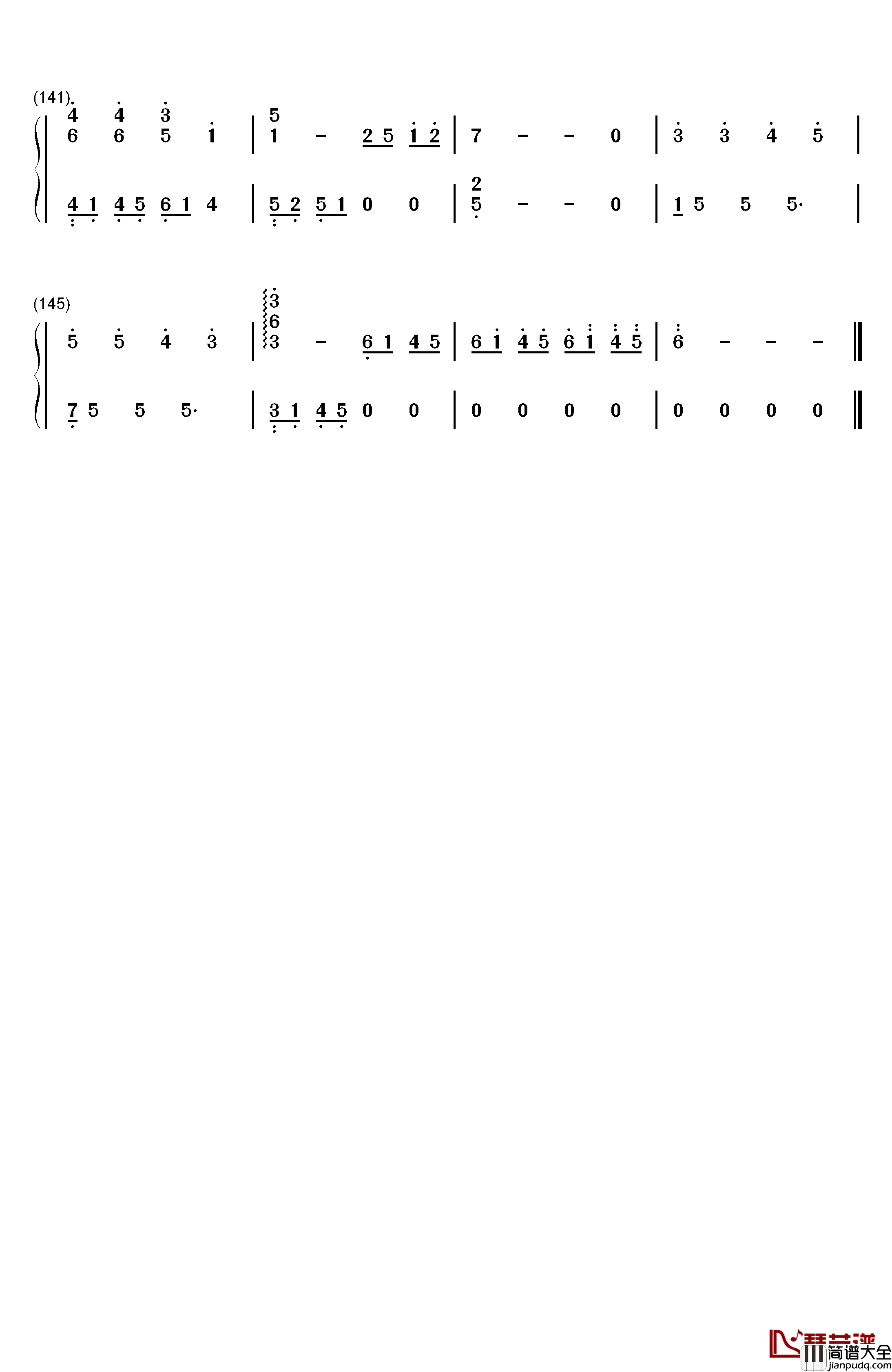 I_Will_Stand_By_You钢琴简谱_数字双手_Sunny_Choi