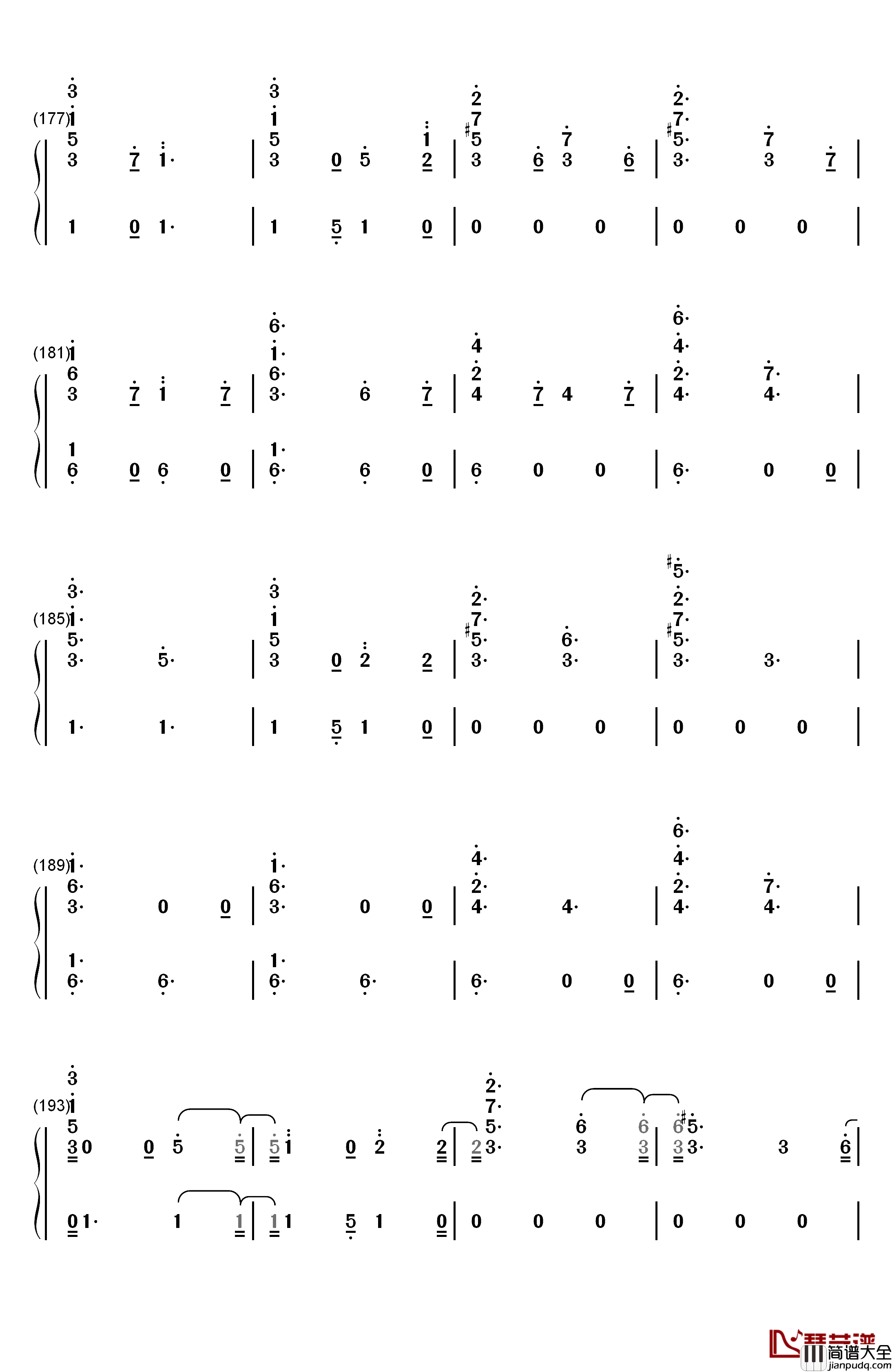 Candy_Cane_Lane钢琴简谱_数字双手_Sia