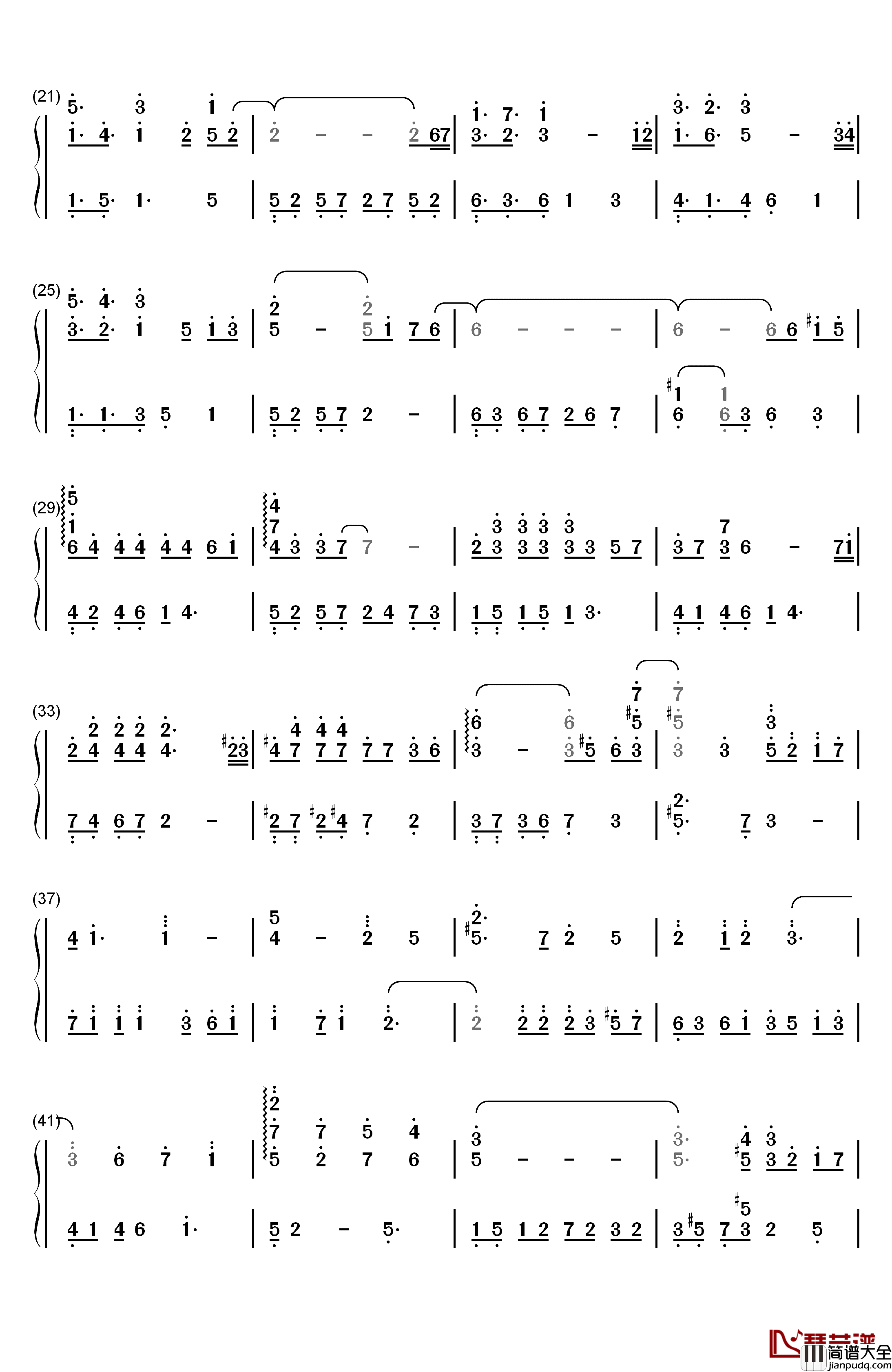 恋与制作人开场音乐钢琴简谱_数字双手_恋与制作人