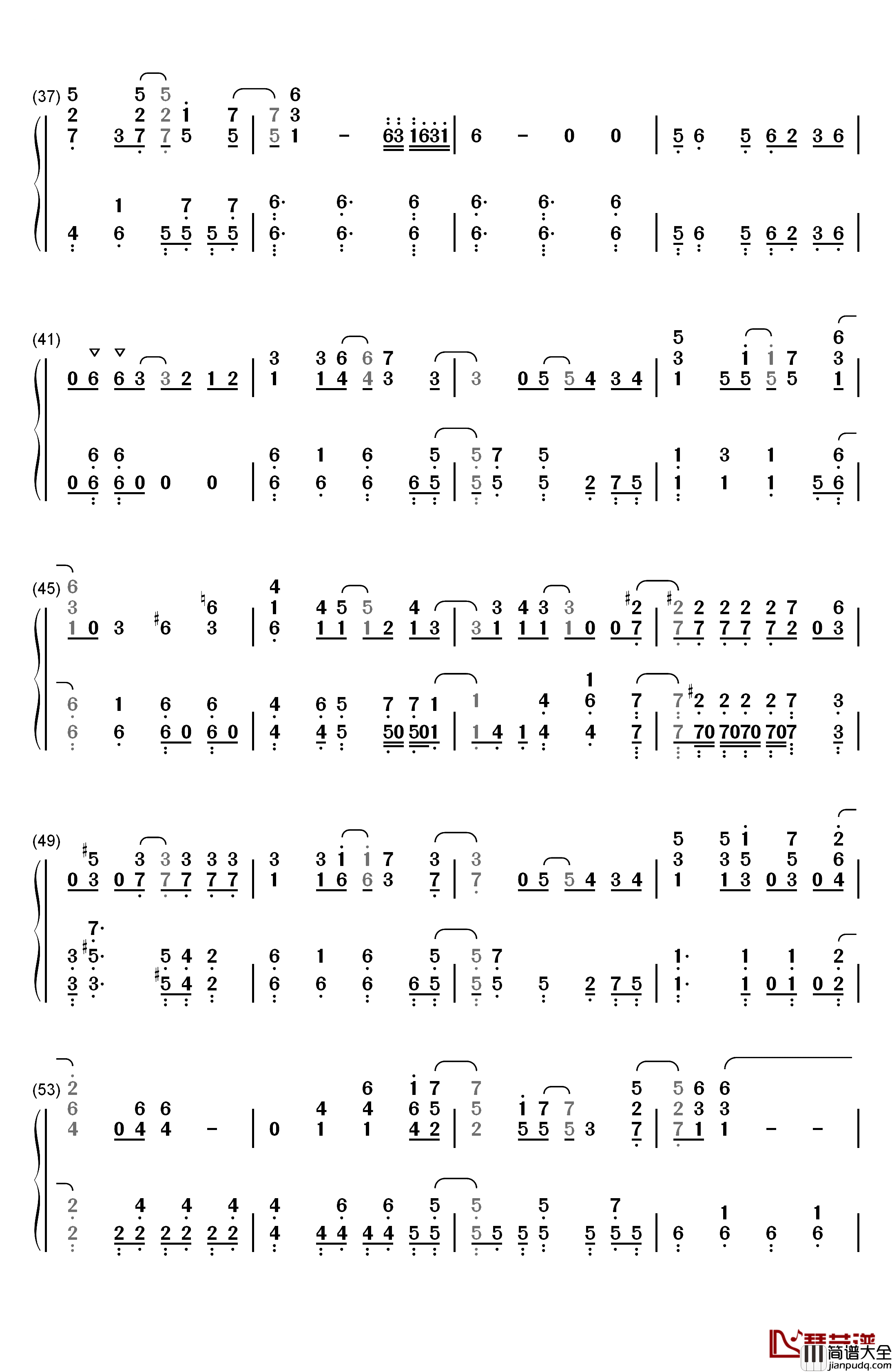 Bright_Burning_Shout钢琴简谱_数字双手_西川贵教