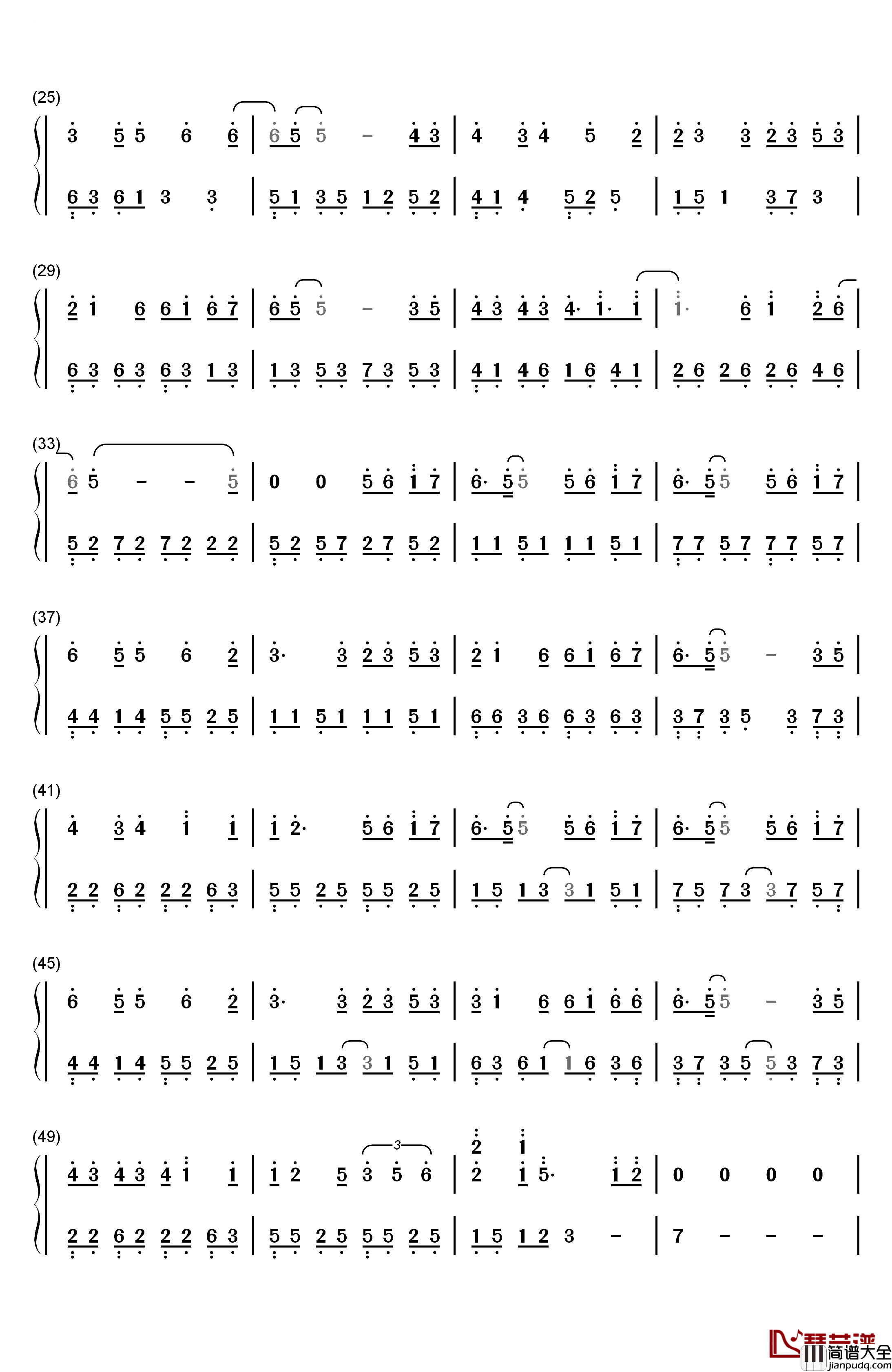 我们都被忘了钢琴简谱_数字双手_谢安琪