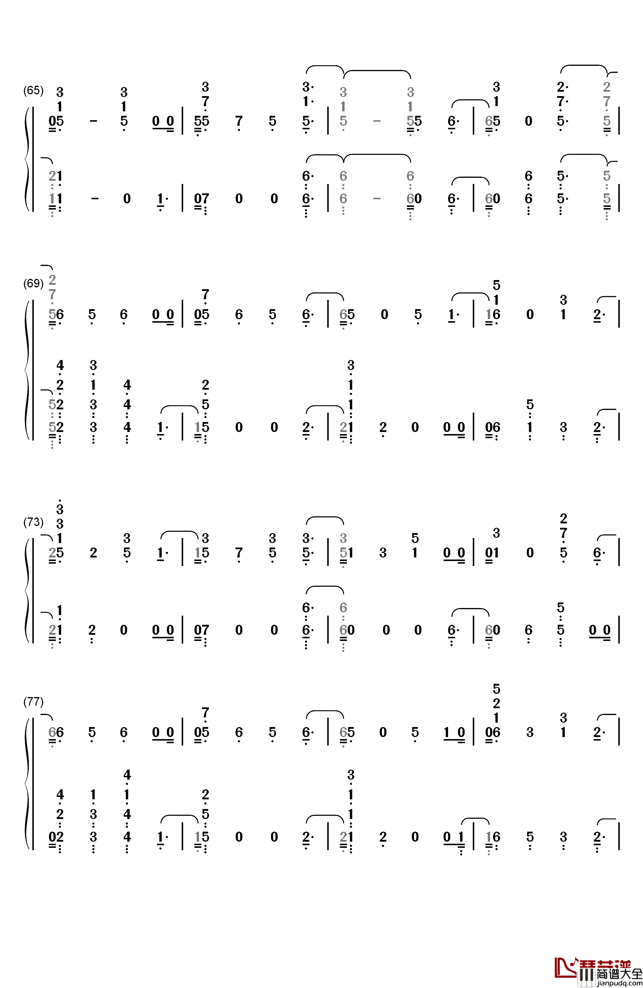 Morning_Light钢琴简谱_数字双手_Justin_Timberlake_Alicia_Keys