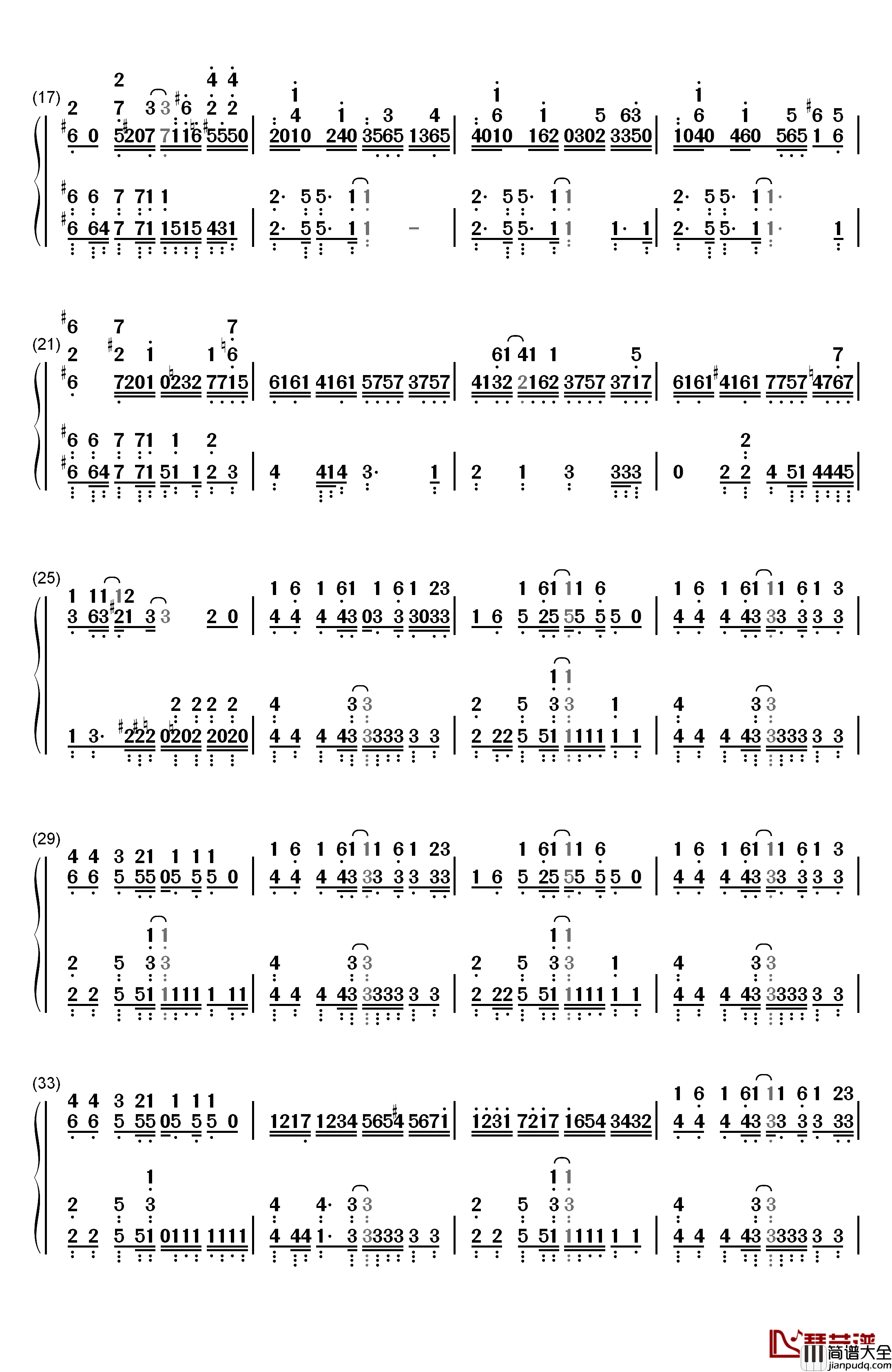 Sweets_Parade钢琴简谱_数字双手_花泽香菜