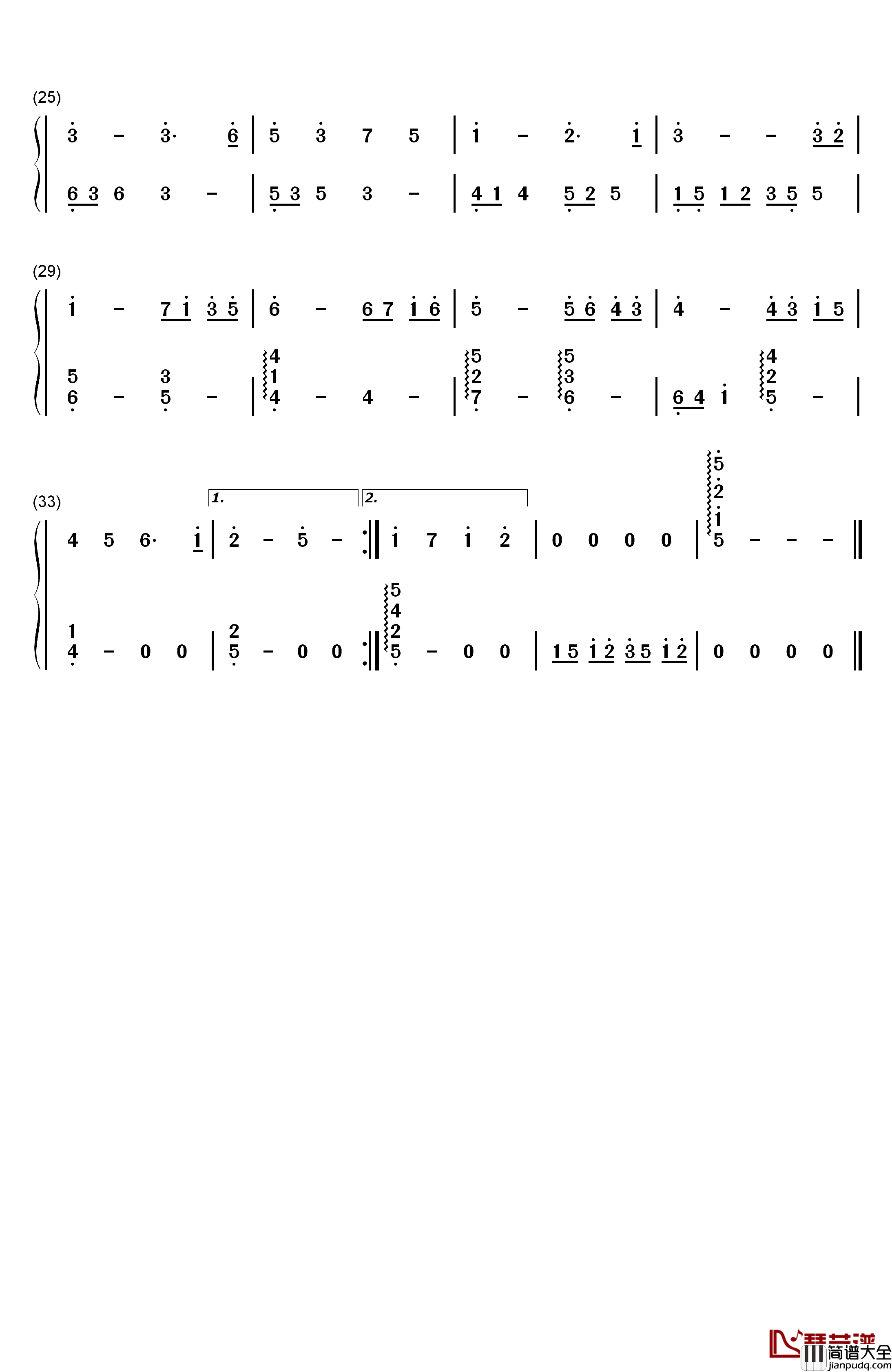 蜗居背景音乐钢琴简谱_数字双手_蜗居