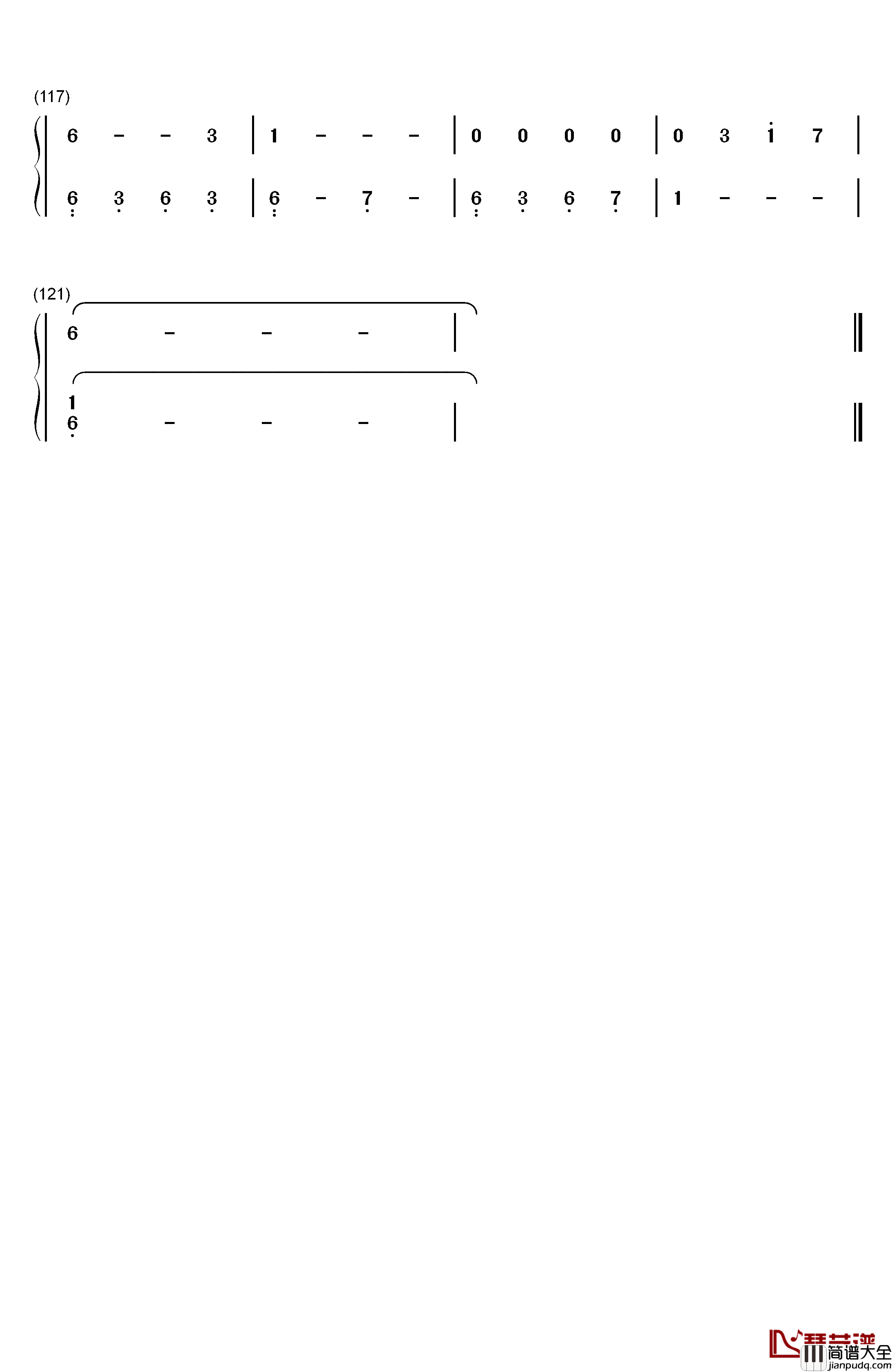 红玫瑰钢琴简谱_数字双手_张碧晨