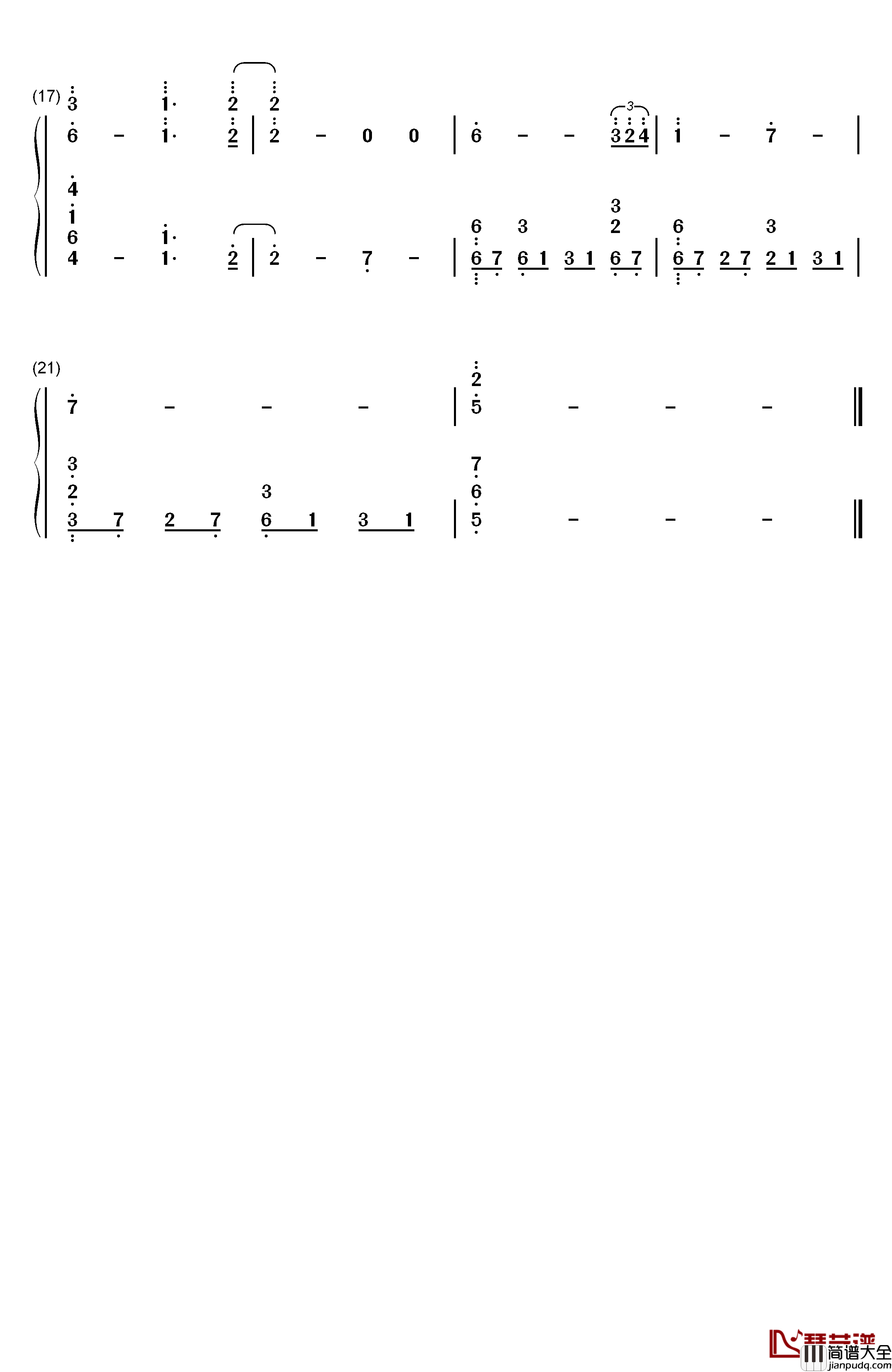 The_Past_of_Tesoro钢琴简谱_数字双手_林ゆうき