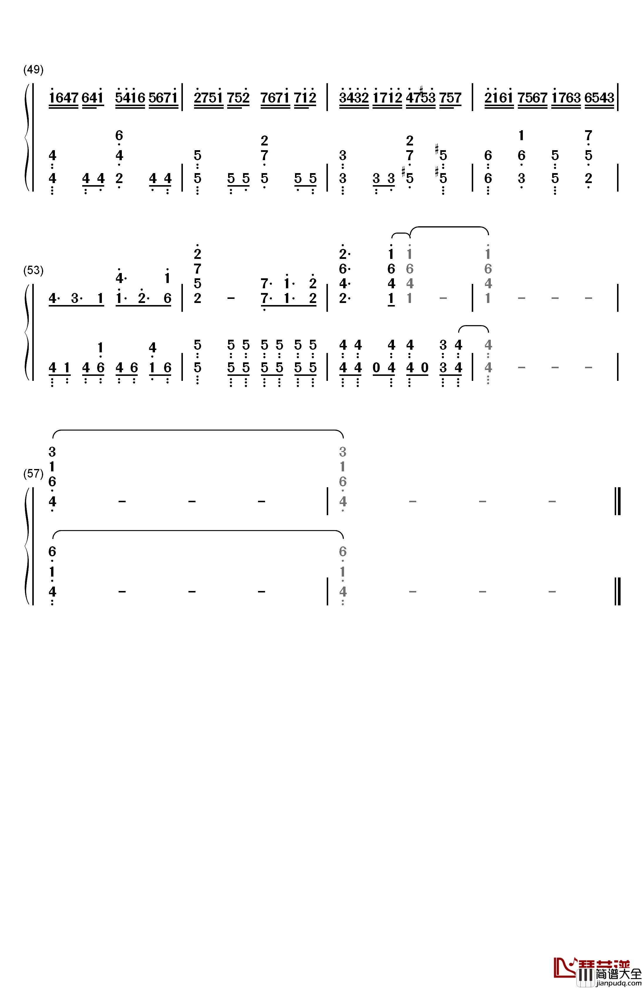 Beautiful_World钢琴简谱_数字双手_XX:me