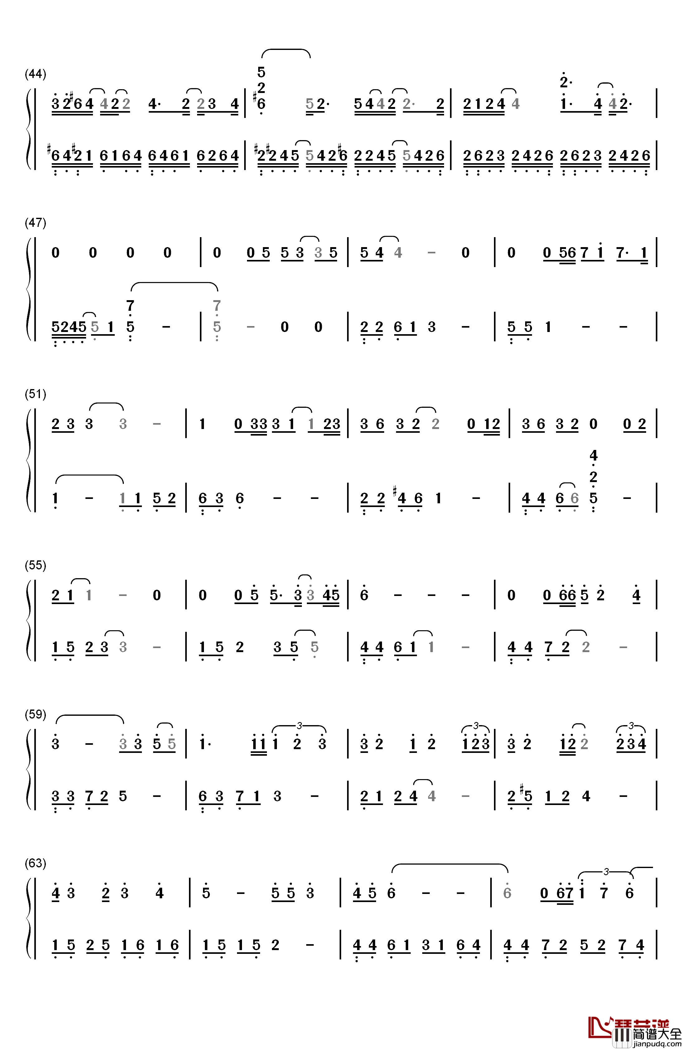 我们钢琴简谱_数字双手_陈奕迅