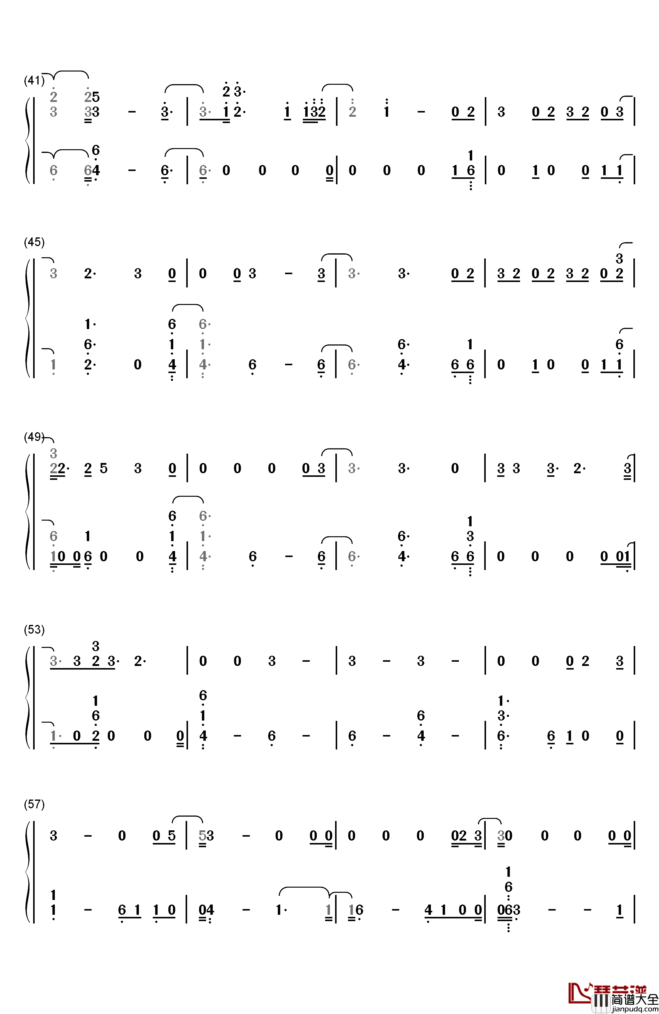 Don't_Leave_Me钢琴简谱_数字双手_防弹少年团