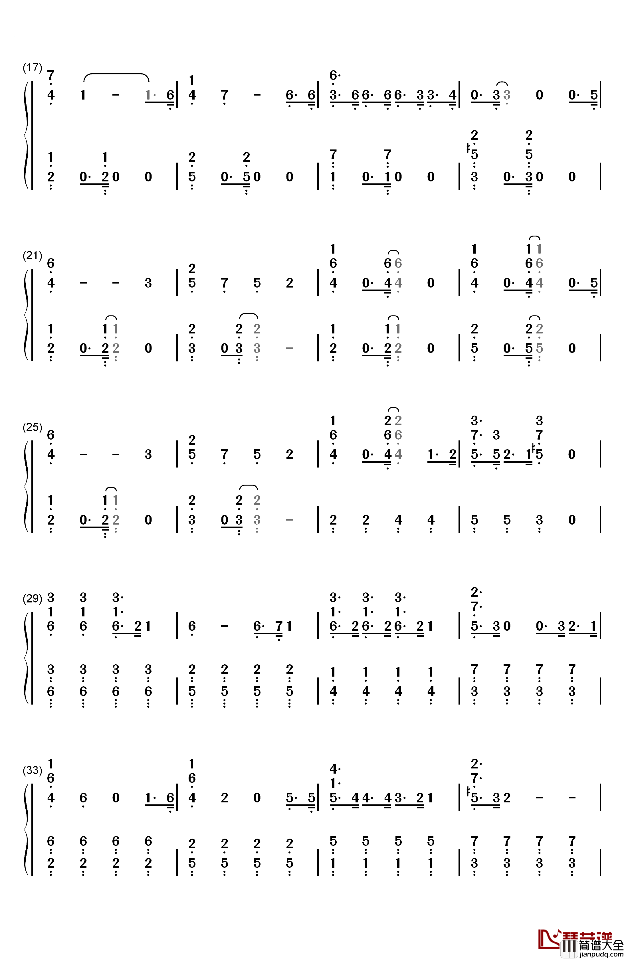 Good钢琴简谱_数字双手_Miss_A