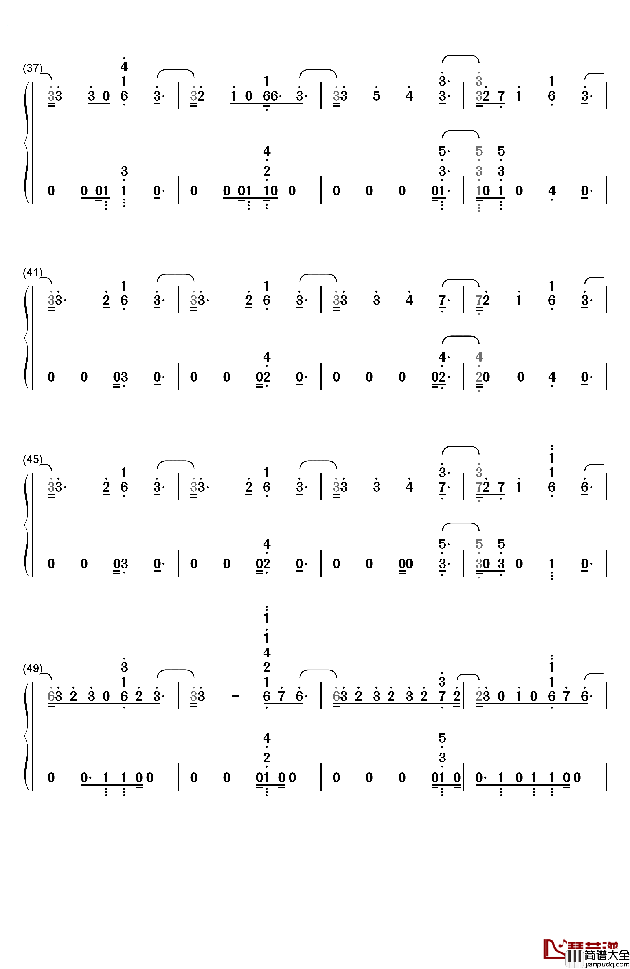 Sad钢琴简谱_数字双手_XXXTentacion