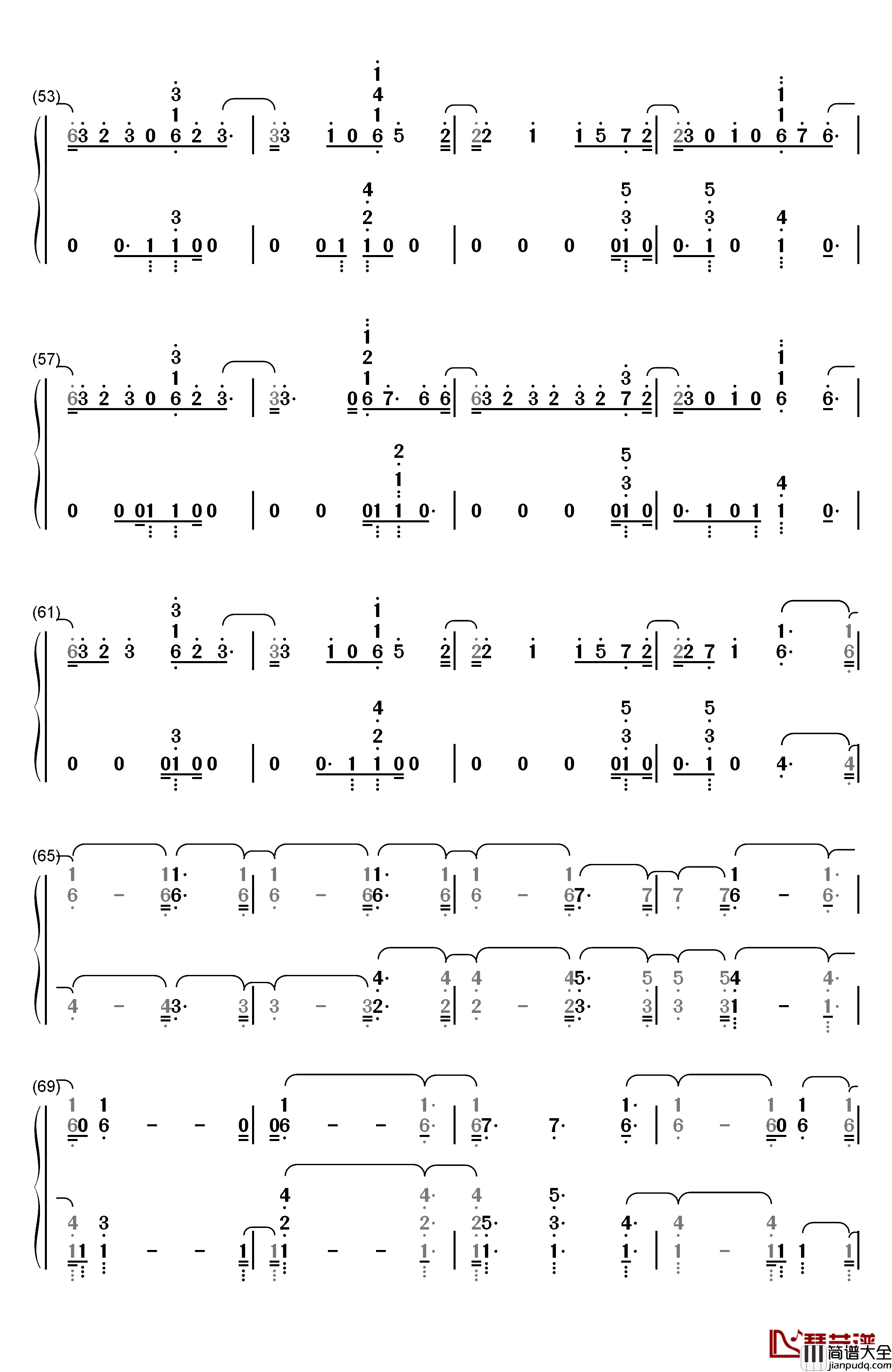 Sad钢琴简谱_数字双手_XXXTentacion