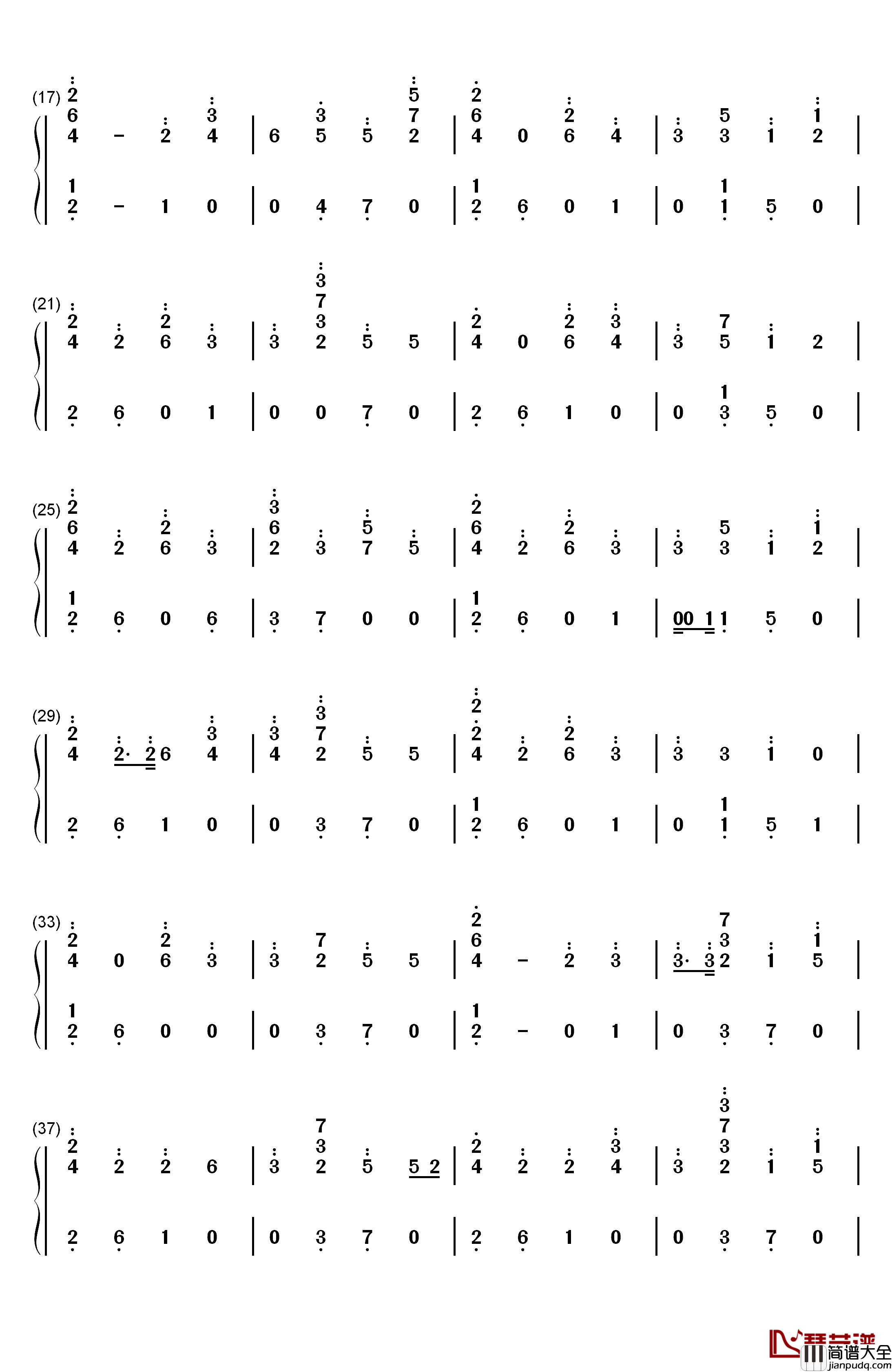 God's_Plan钢琴简谱_数字双手_Drake