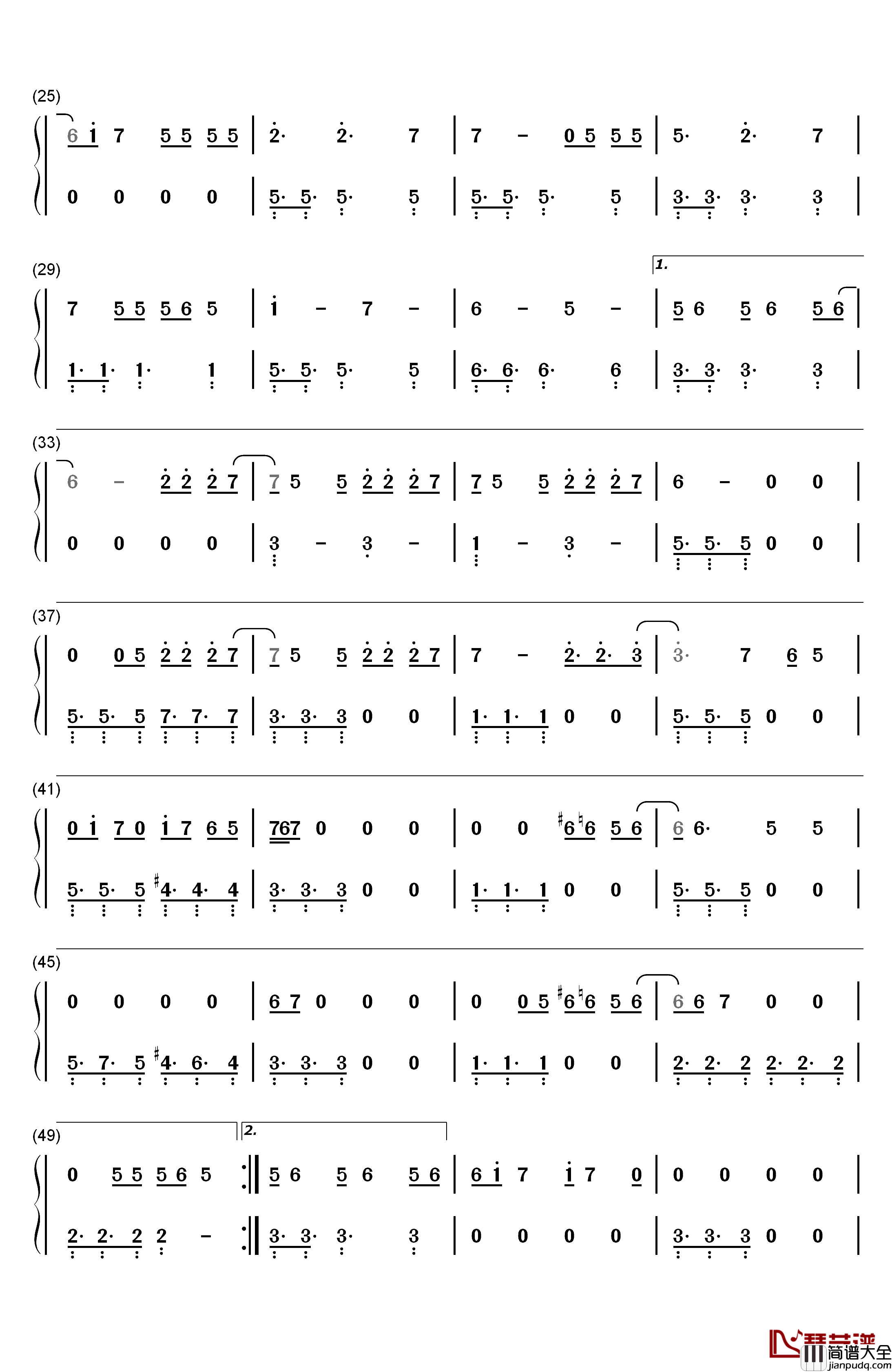 Dangerous_Night钢琴简谱_数字双手_Thirty_Seconds_to_Mars