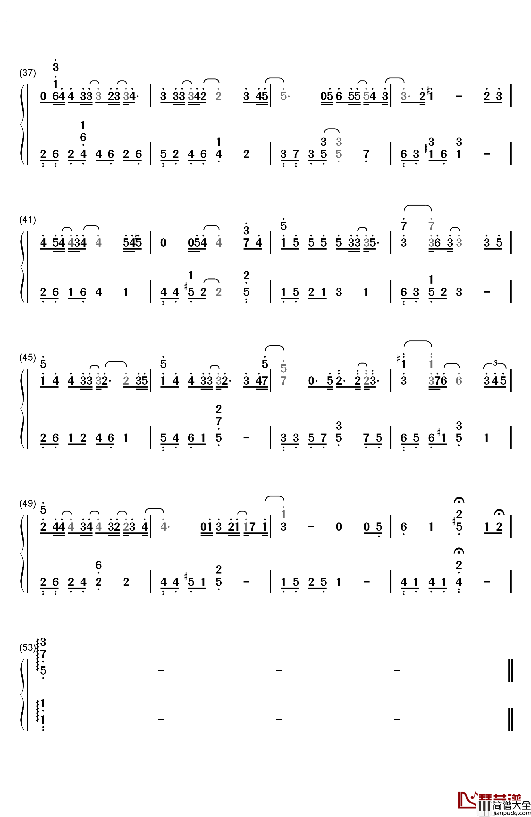 聆听你的话钢琴简谱_数字双手_尹美莱