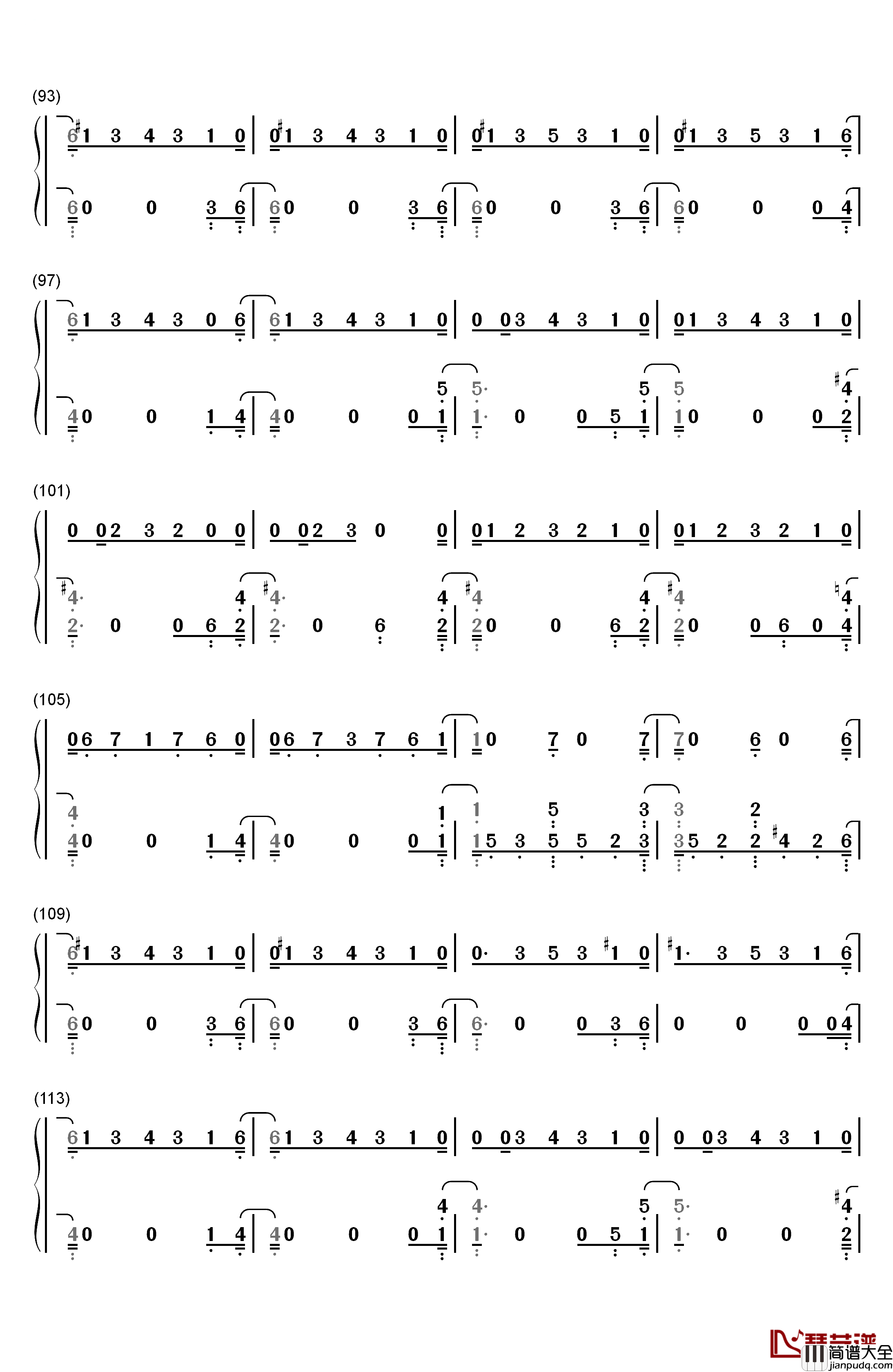 One_Strange_Rock钢琴简谱_数字双手_Zedd