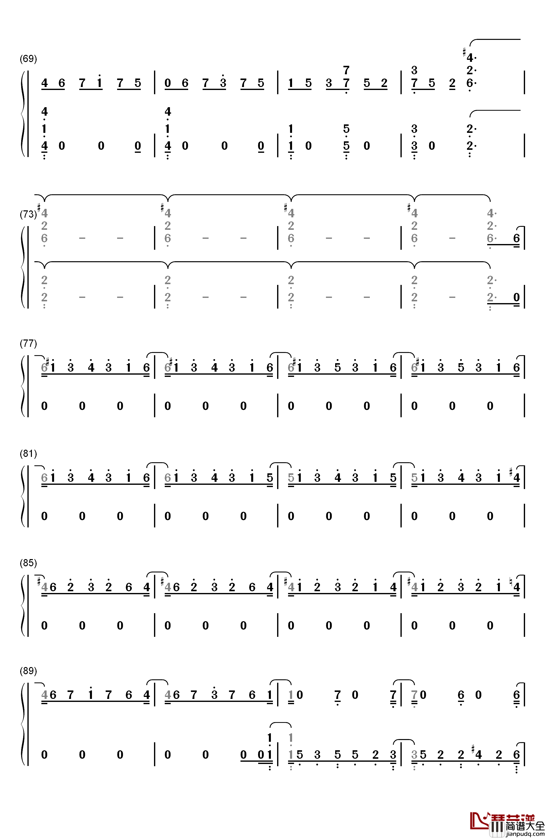 One_Strange_Rock钢琴简谱_数字双手_Zedd