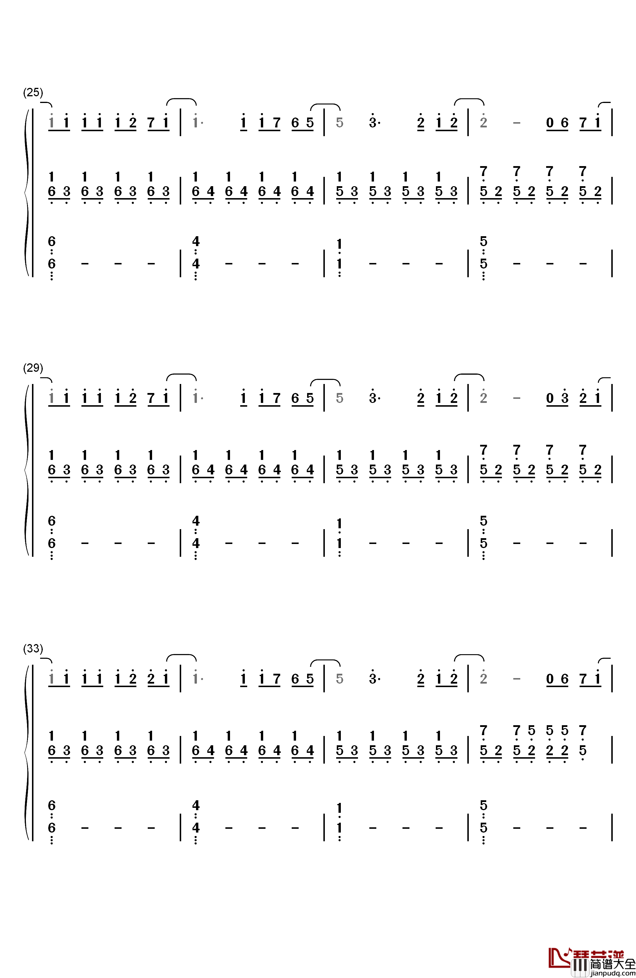 烟火里的尘埃钢琴简谱_数字双手_郁欢