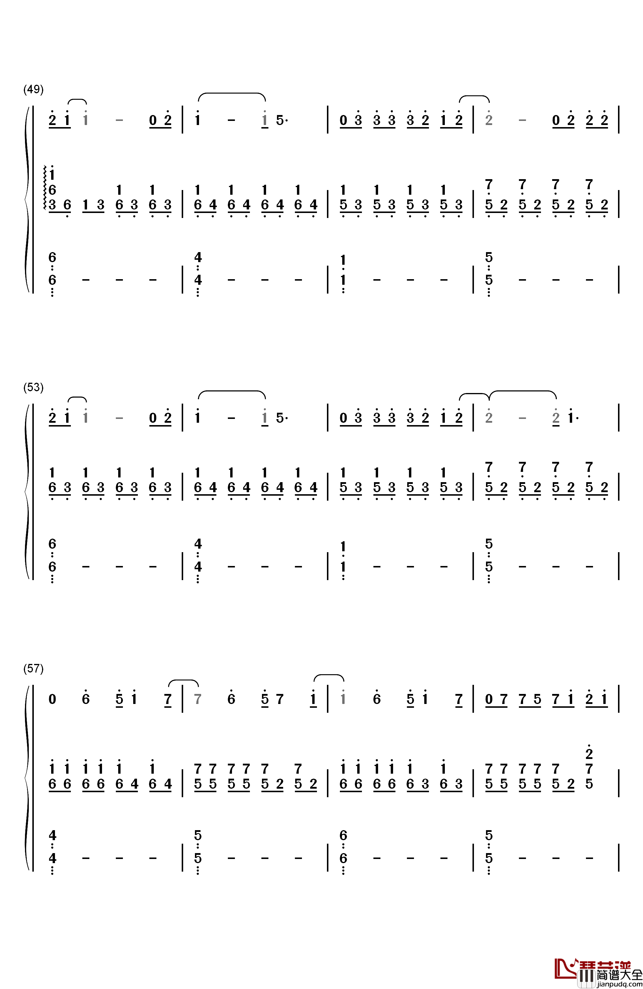 烟火里的尘埃钢琴简谱_数字双手_郁欢