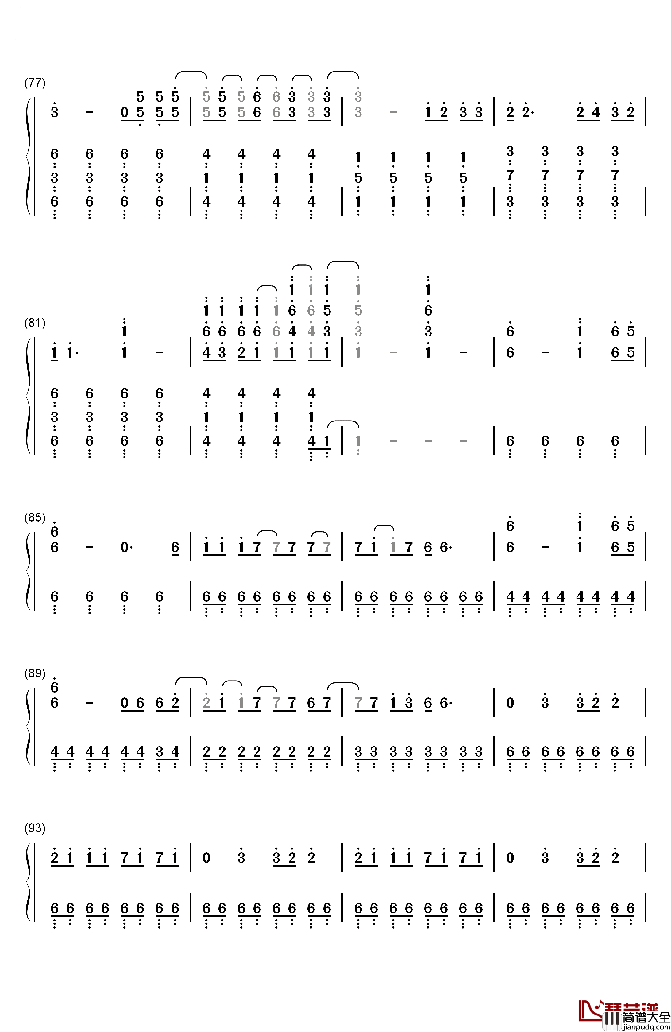 The_Greatest_Show钢琴简谱_数字双手_Pasek_and_Paul