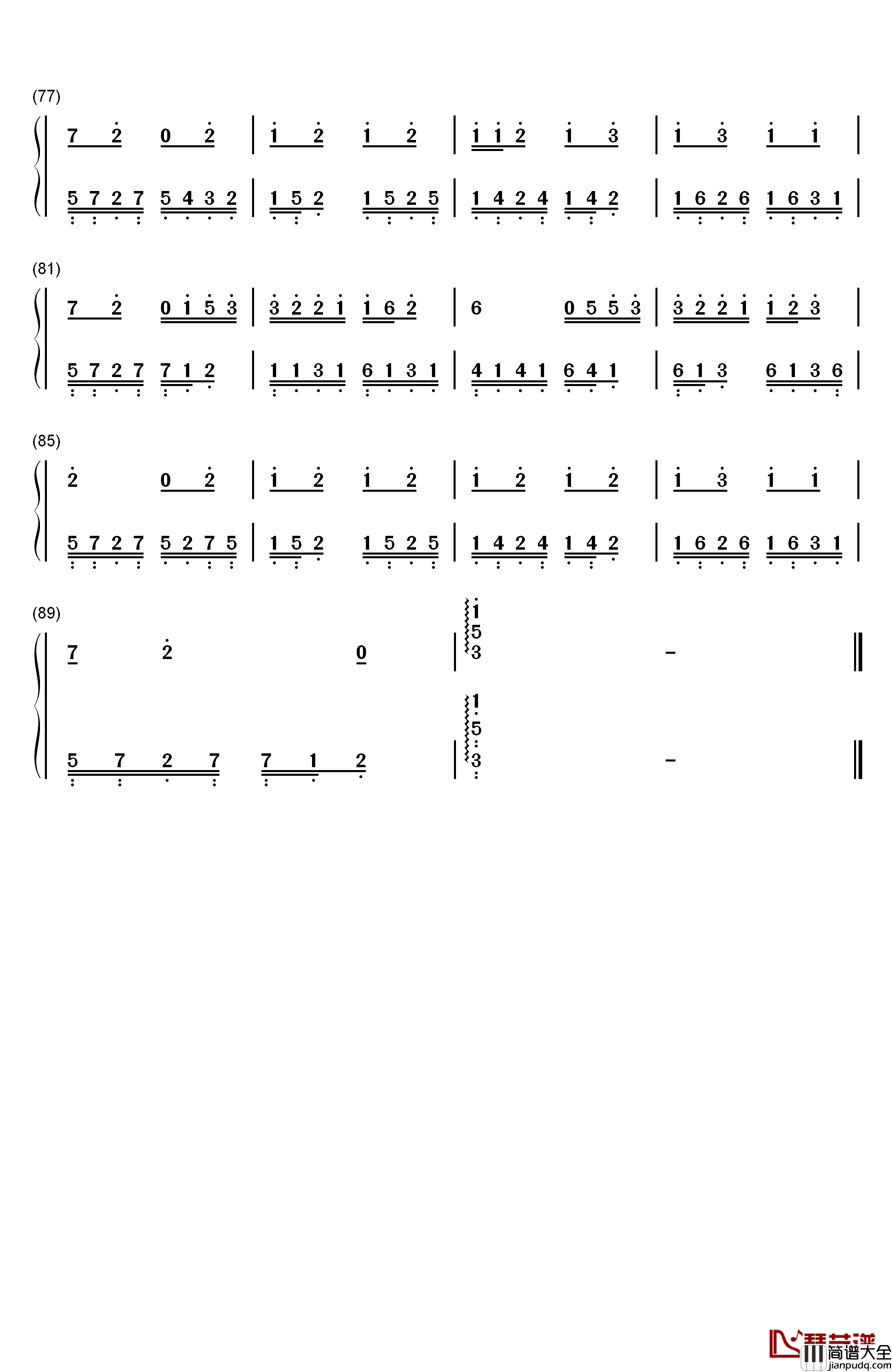 Can't_Stop_Love钢琴简谱_数字双手_Darin