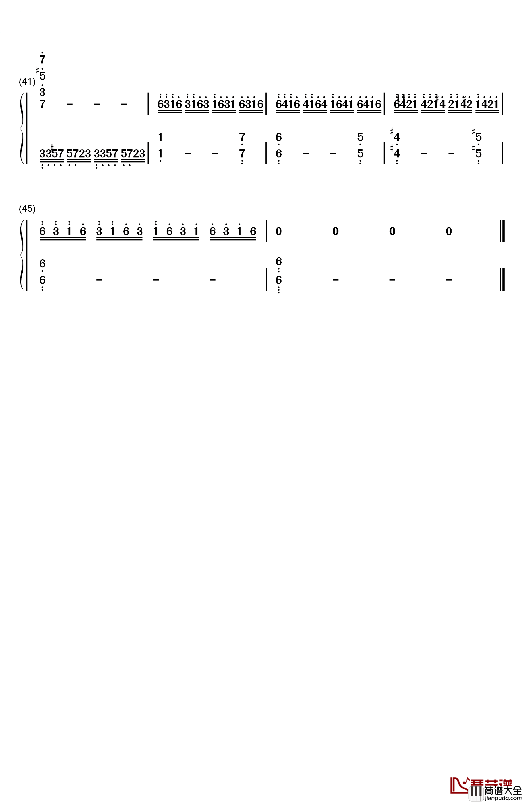 Concerto_pour_deux_voix钢琴简谱_数字双手_Saint_Preux