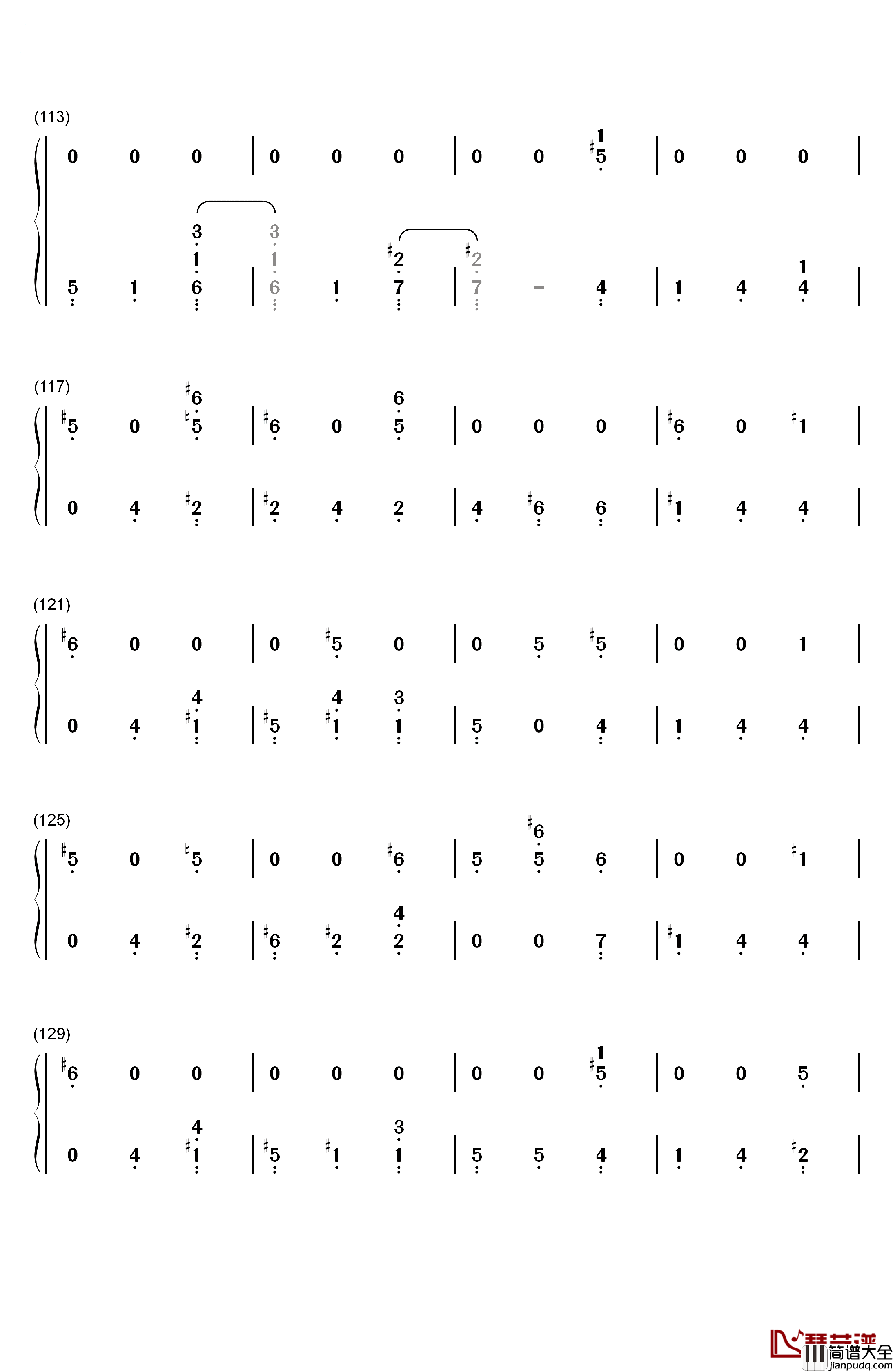 Fall_In_Line钢琴简谱_数字双手_Christina_Aguilera_Demi_Lovato