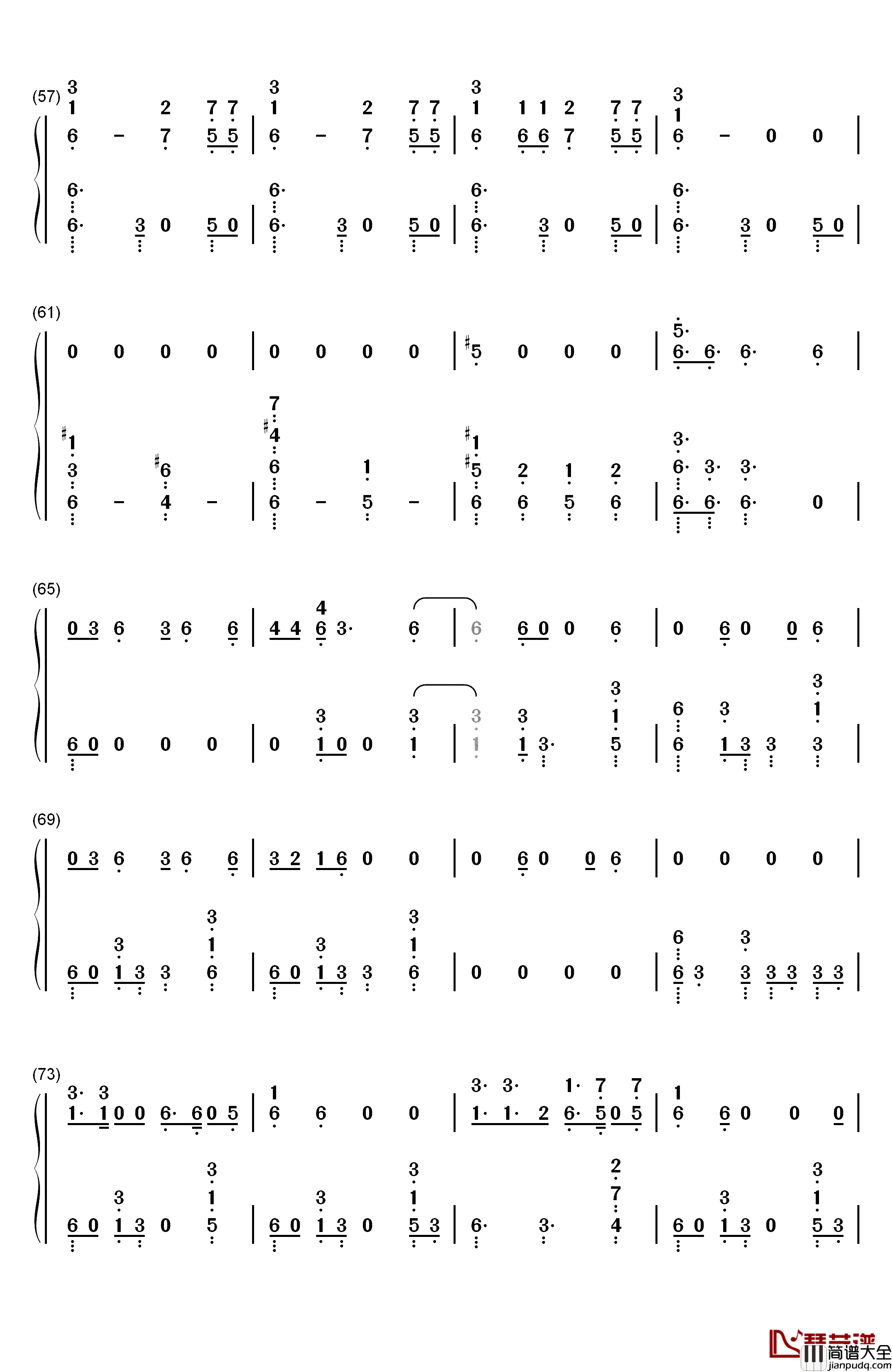 Sangria_Wine钢琴简谱_数字双手_Pharrell_Williams_Camila_Cabello