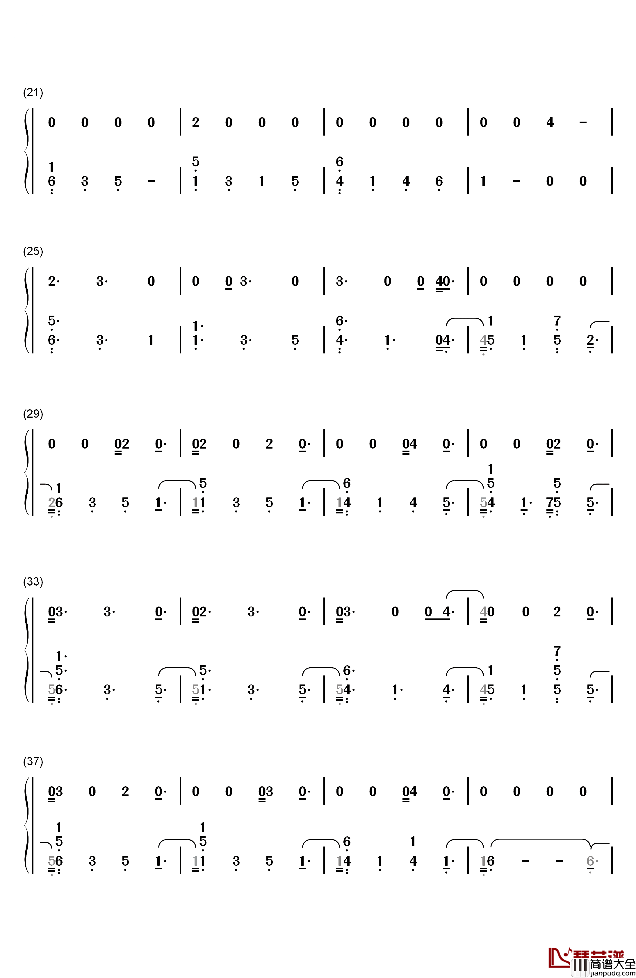 Friends钢琴简谱_数字双手_Marshmello_Anne_Marie