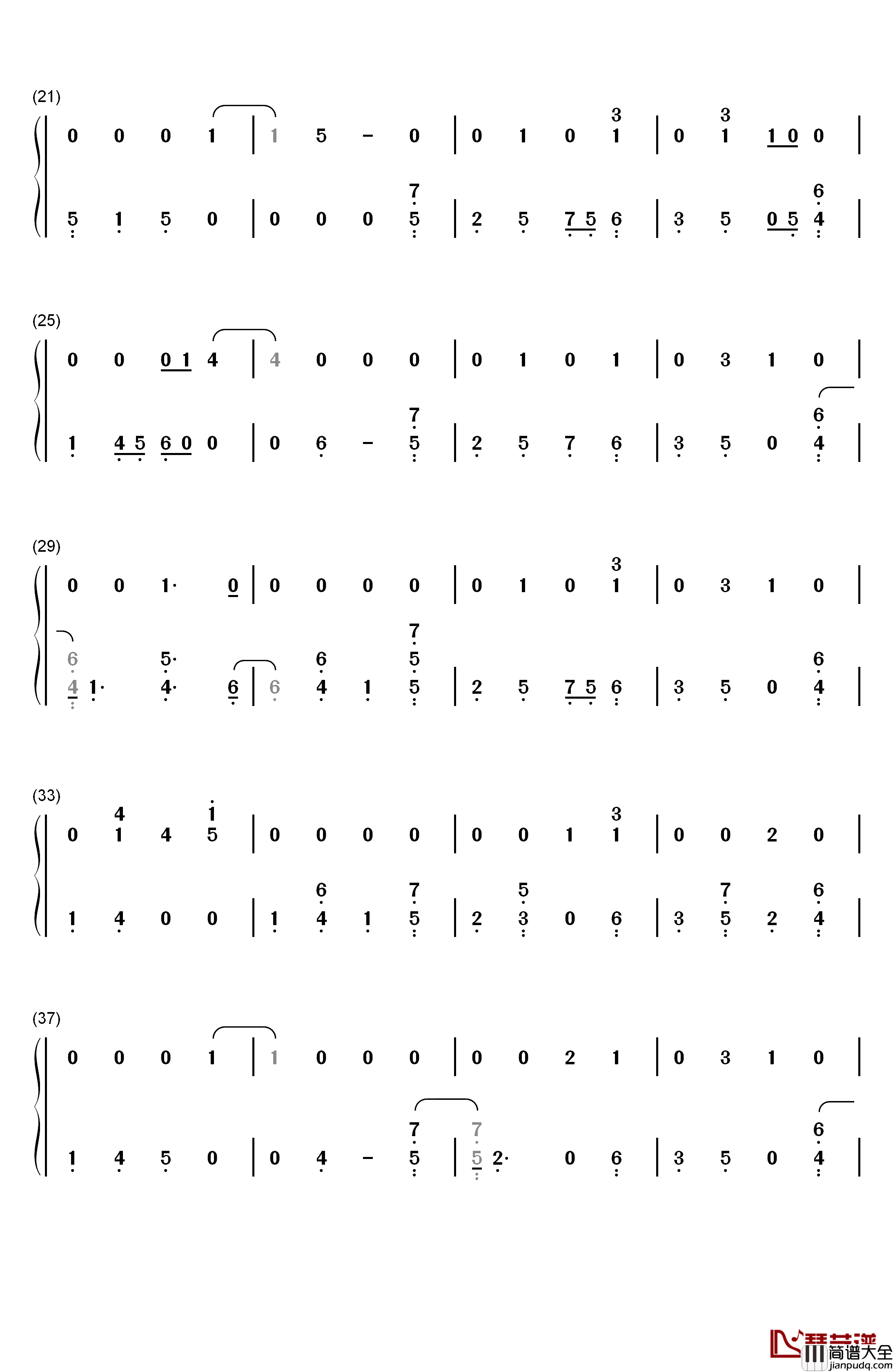 Wild_Love钢琴简谱_数字双手_James_Bay