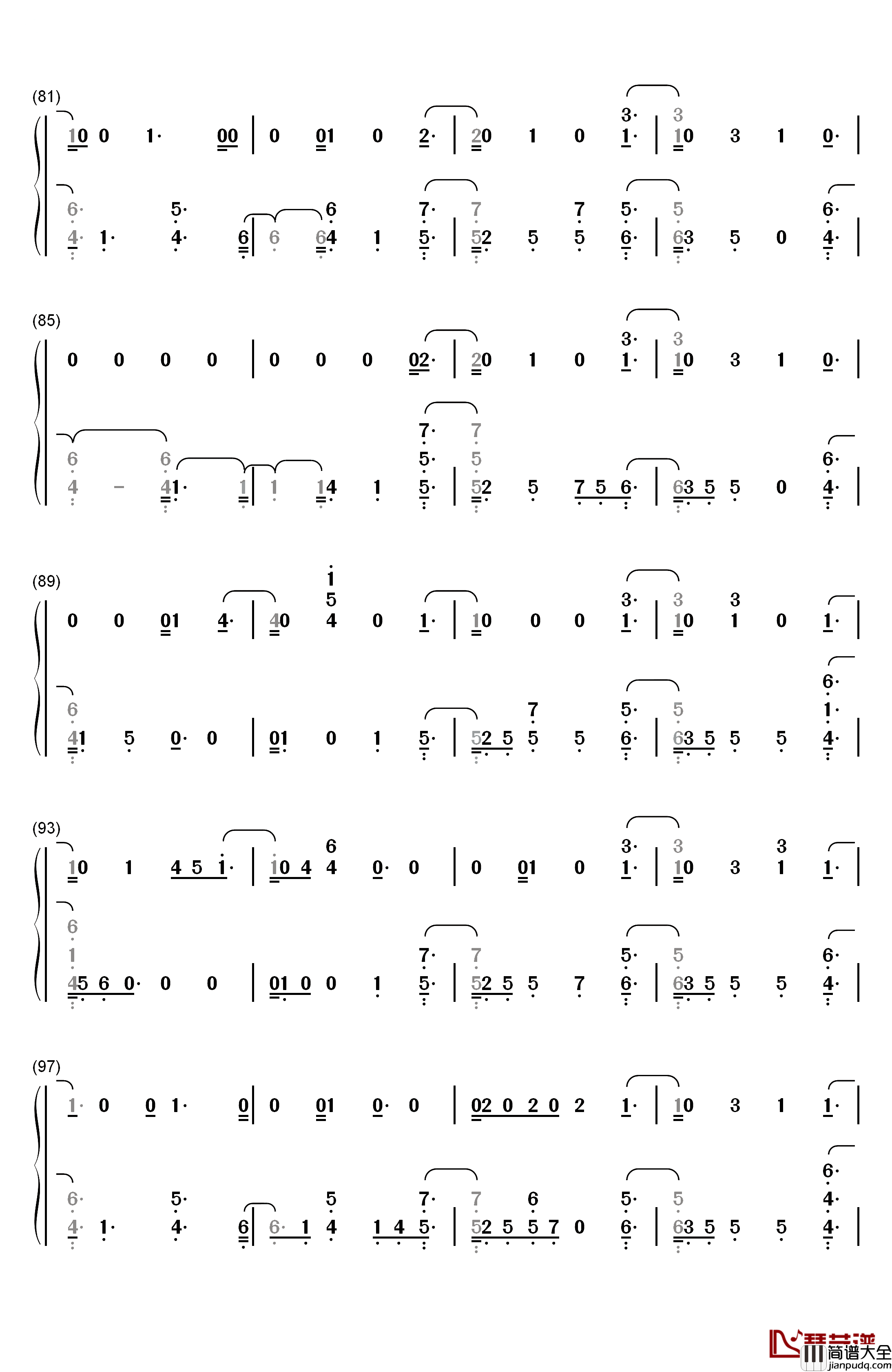 Wild_Love钢琴简谱_数字双手_James_Bay