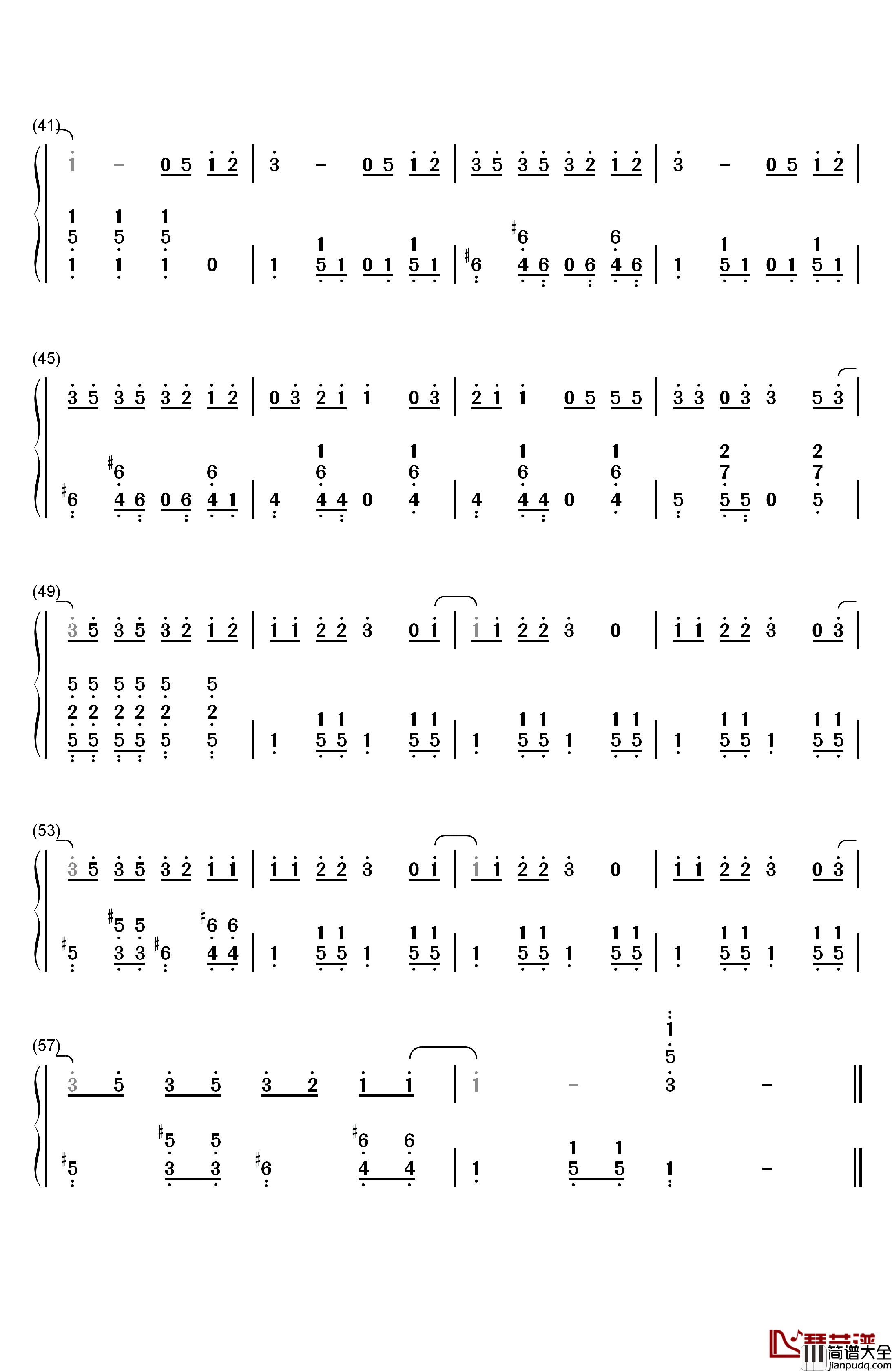 创造101钢琴简谱_数字双手_创造101女孩