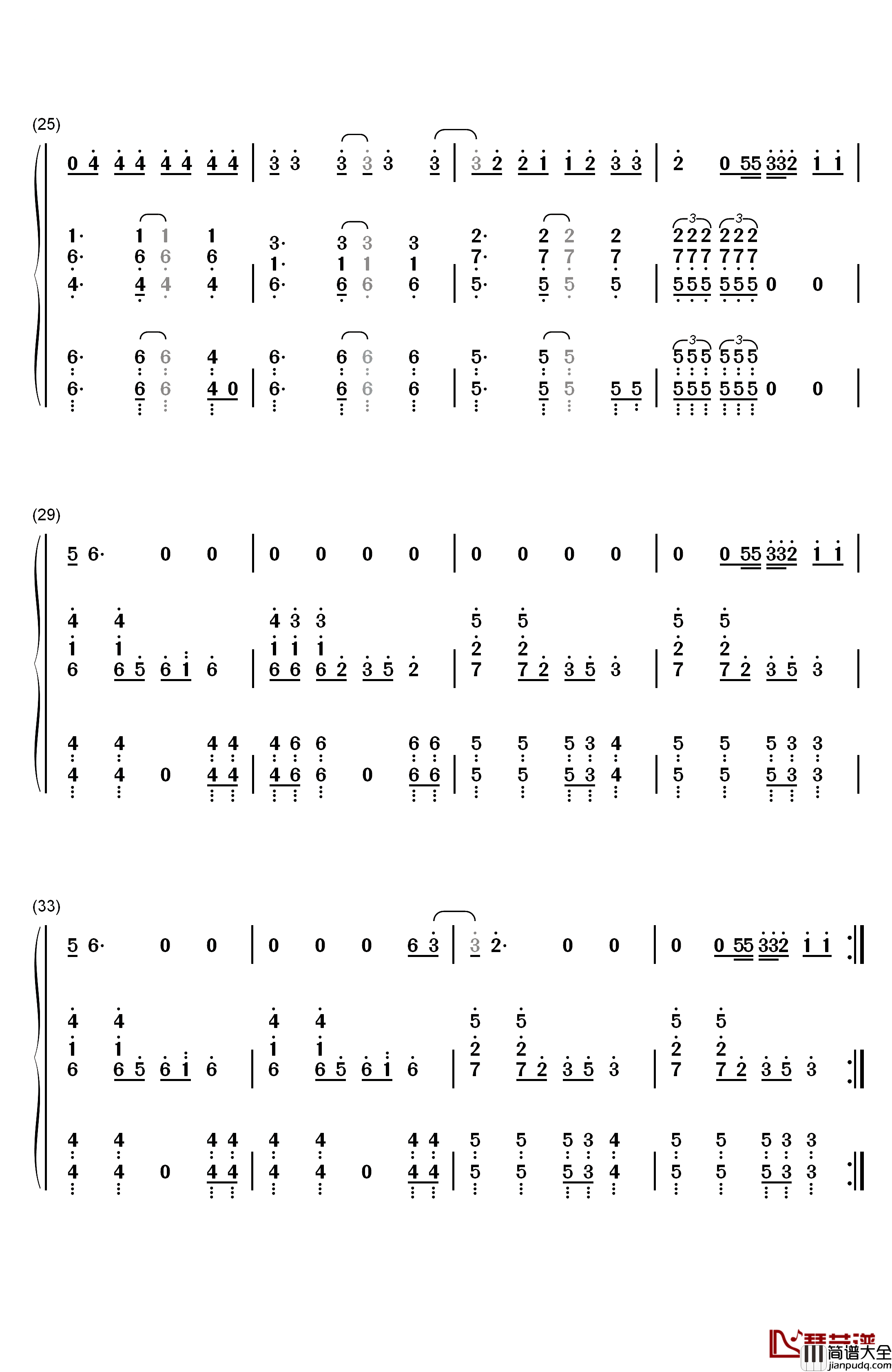 Middle_of_the_Night钢琴简谱_数字双手_The_Vamps_Martin_Jensen