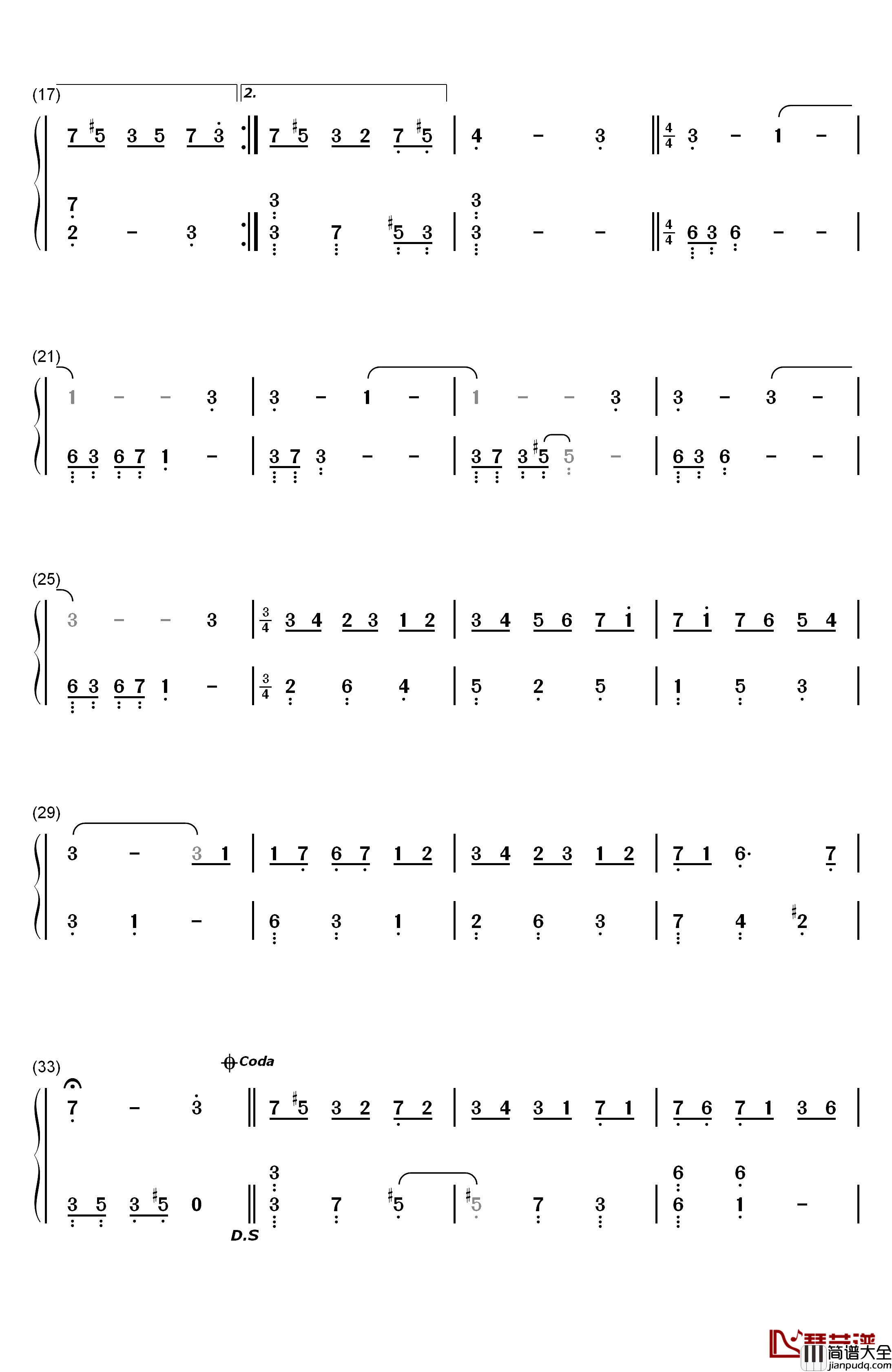 Beethoven's_Silence钢琴简谱_数字双手_Ernesto_Cortazar