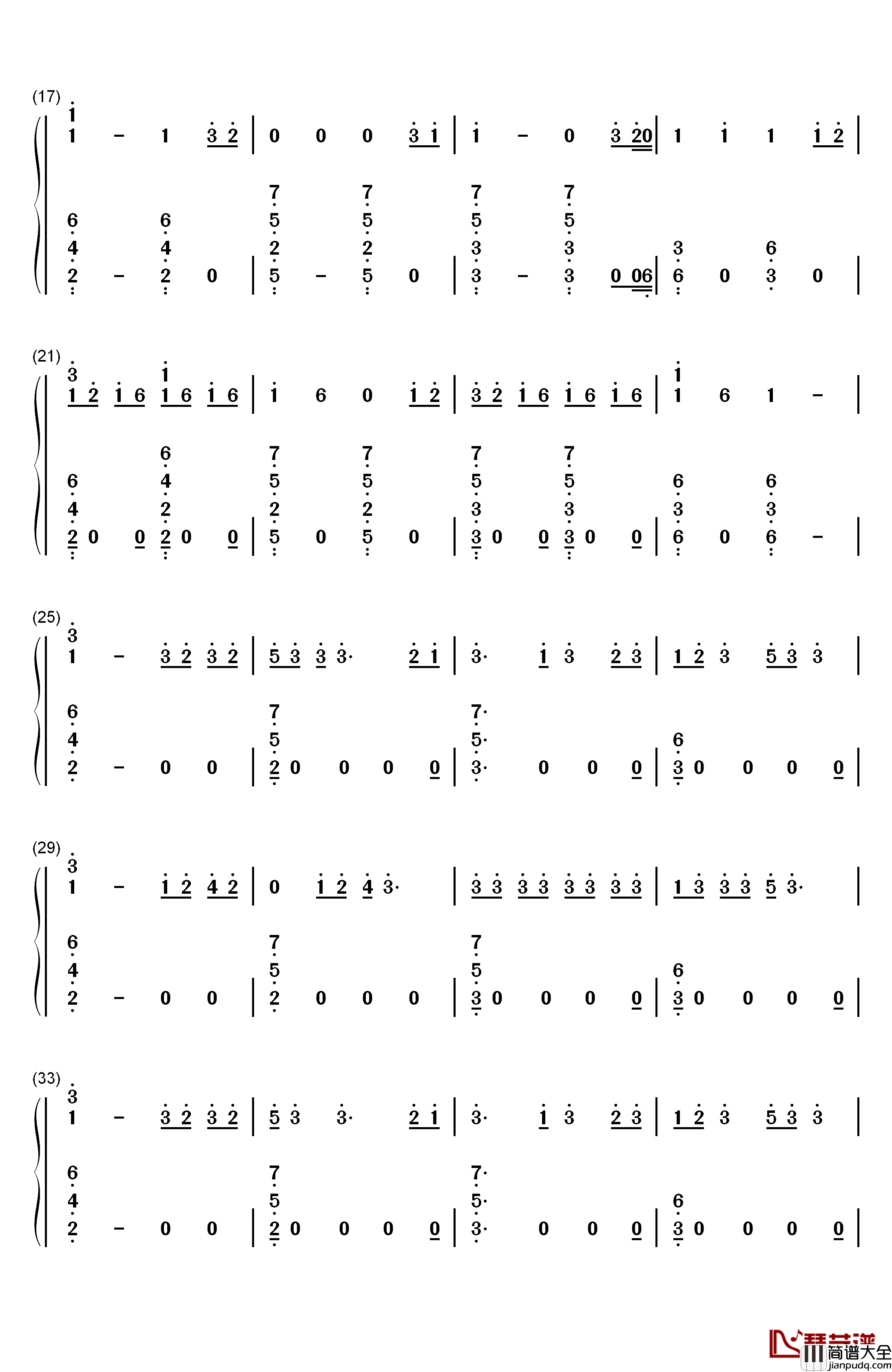 Dawn_Of_Us钢琴简谱_数字双手_王嘉尔