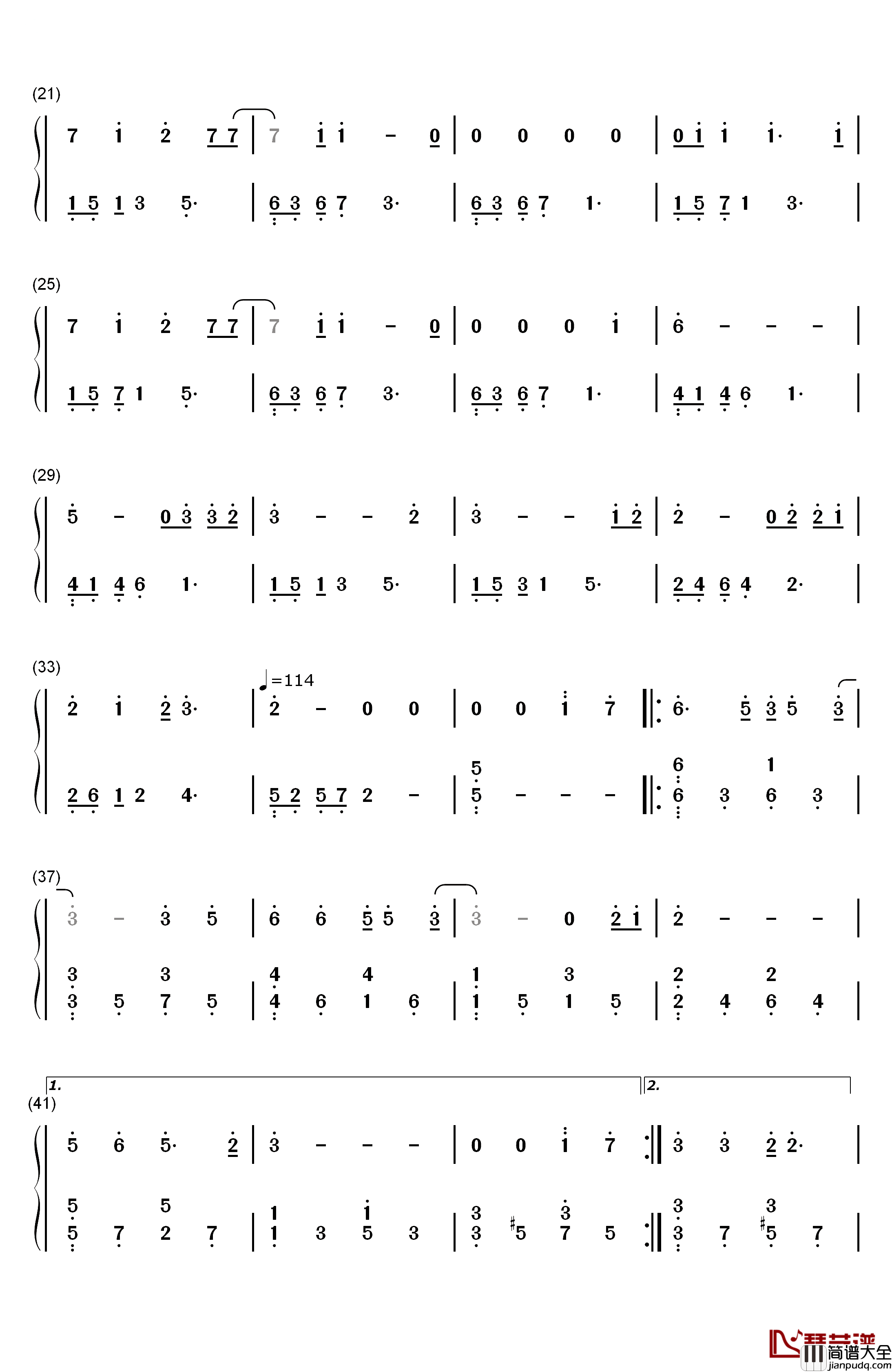 我们都是好孩子钢琴简谱_数字双手_王筝