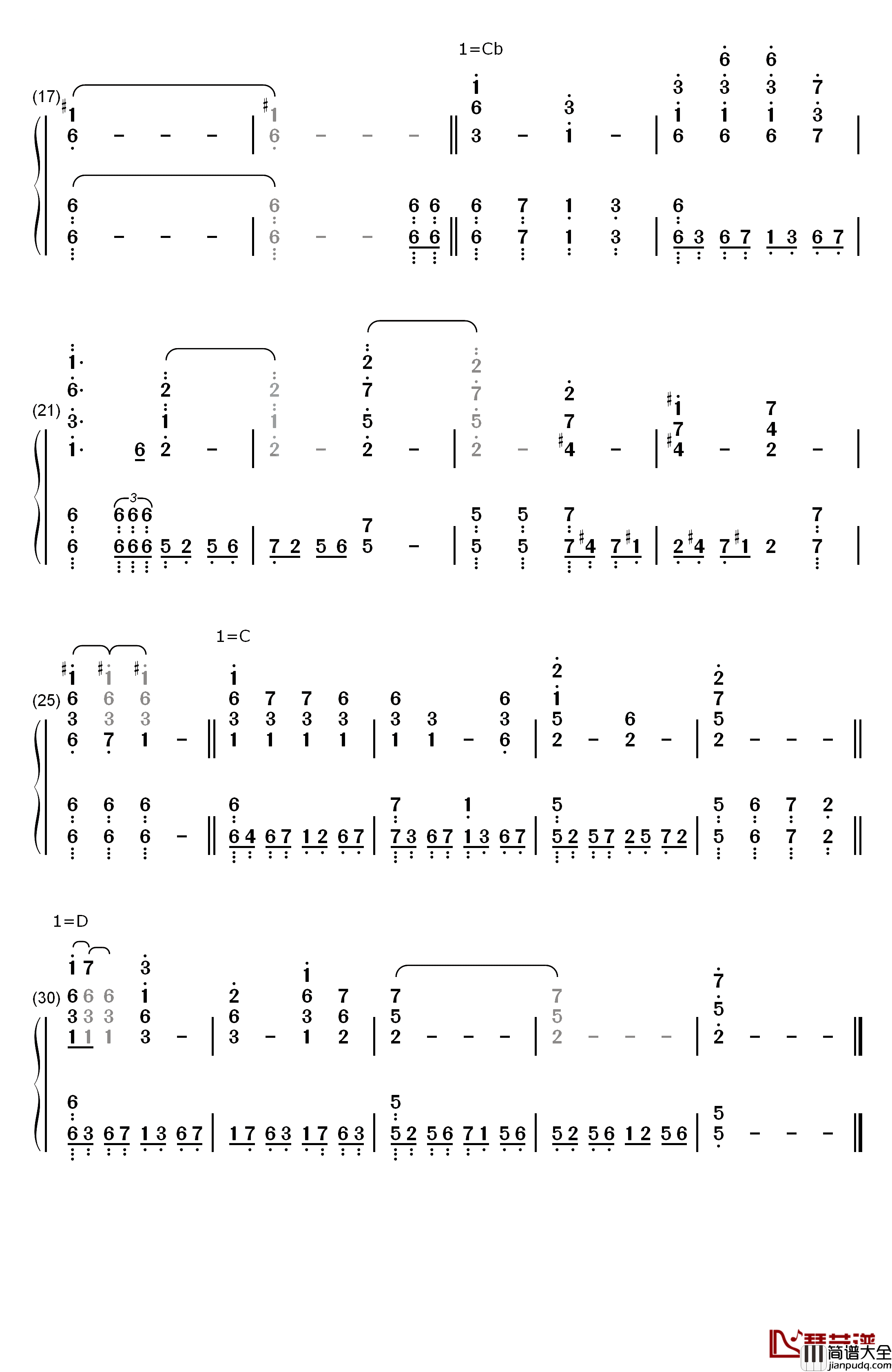 Even_For_You钢琴简谱_数字双手_Alan_Silvestri