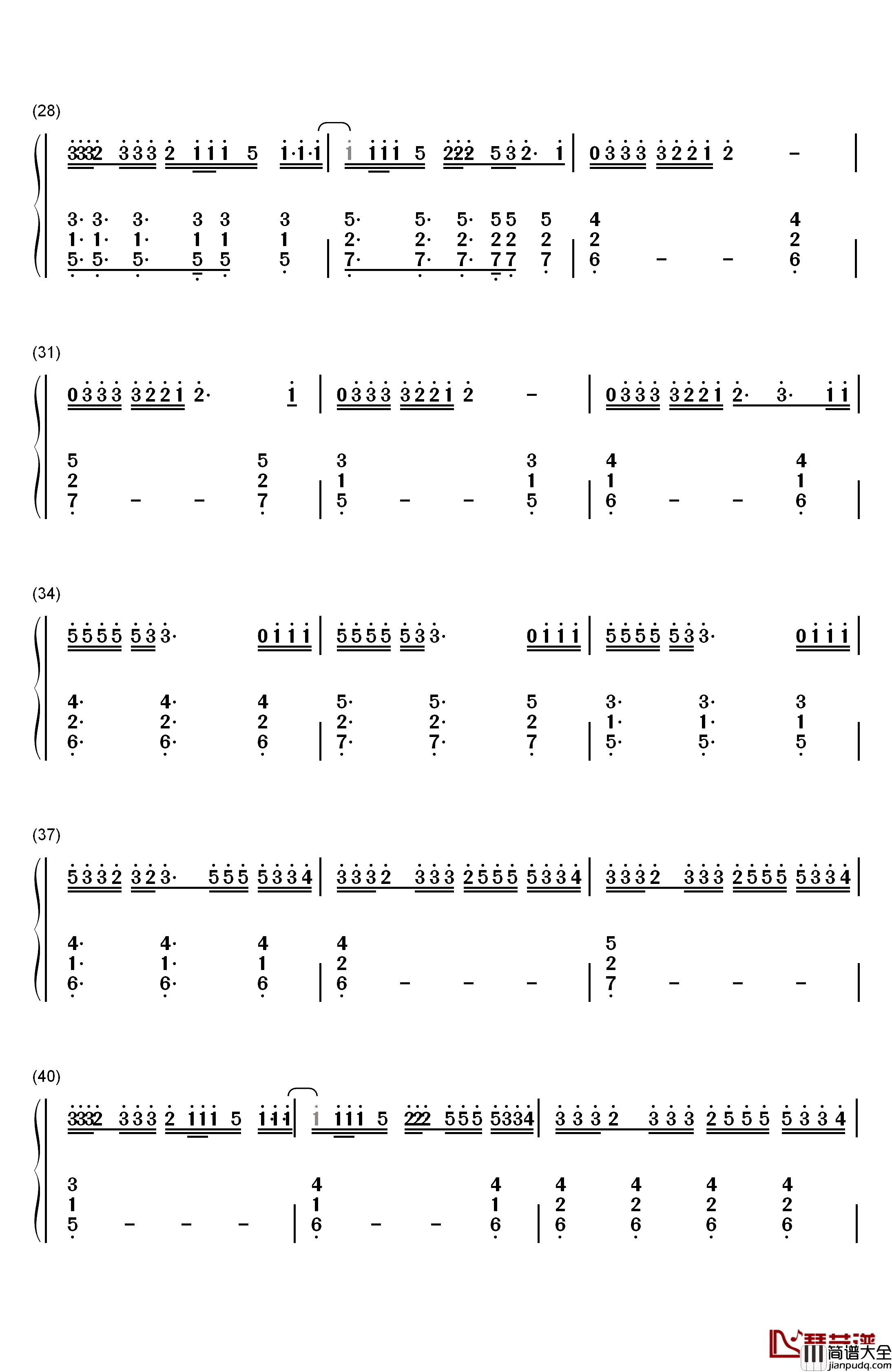 Better_Now钢琴简谱_数字双手_Post_Malone