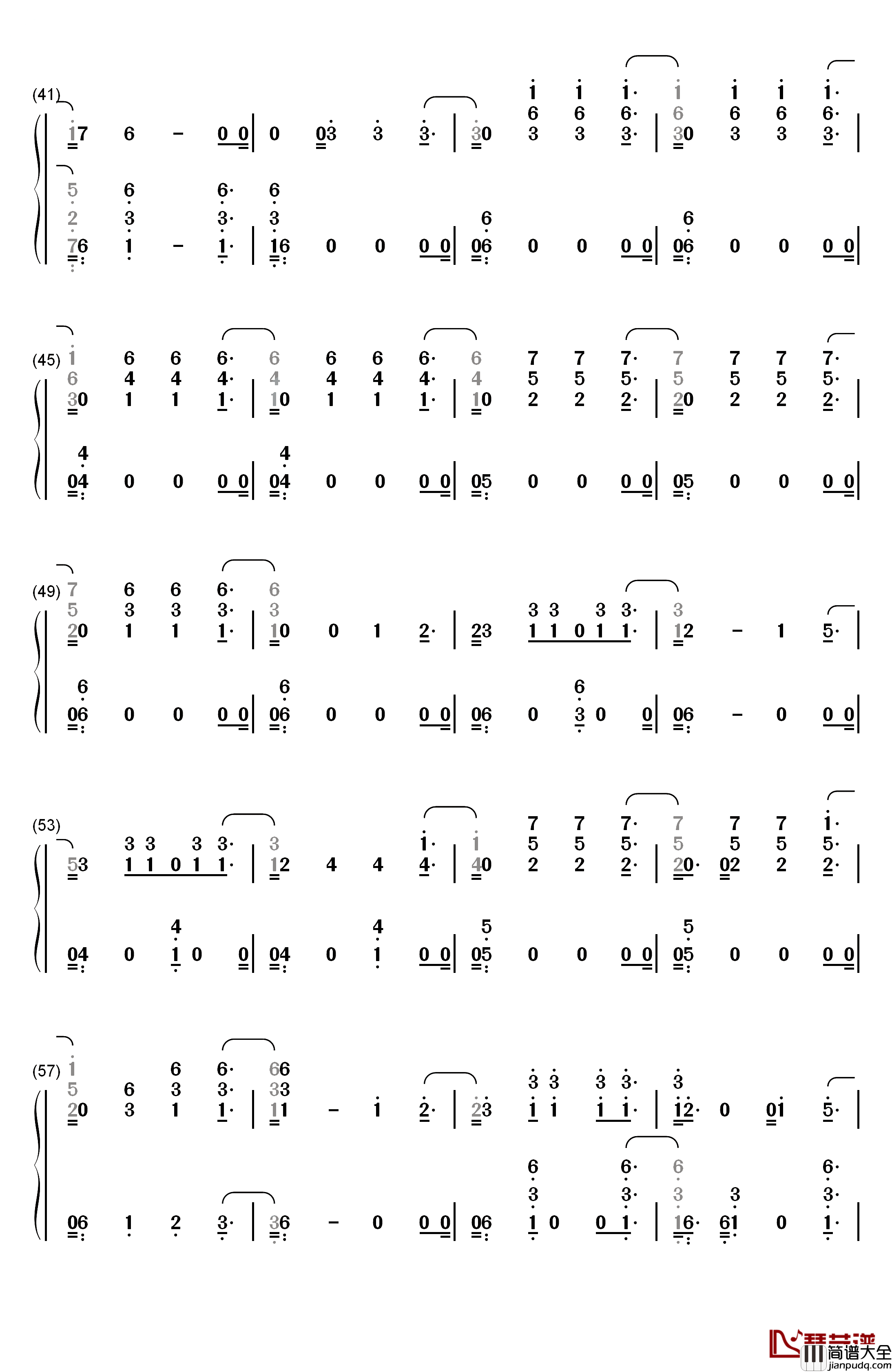 Sin_Pijama钢琴简谱_数字双手_Becky_G_Natti_Natasha