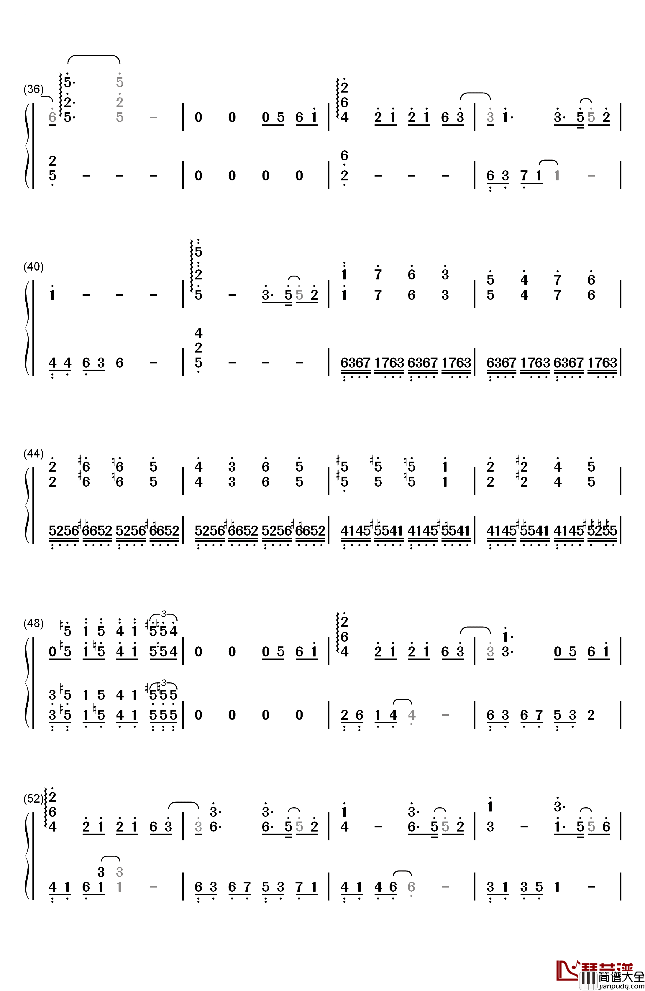 时间有泪钢琴简谱_数字双手_张碧晨