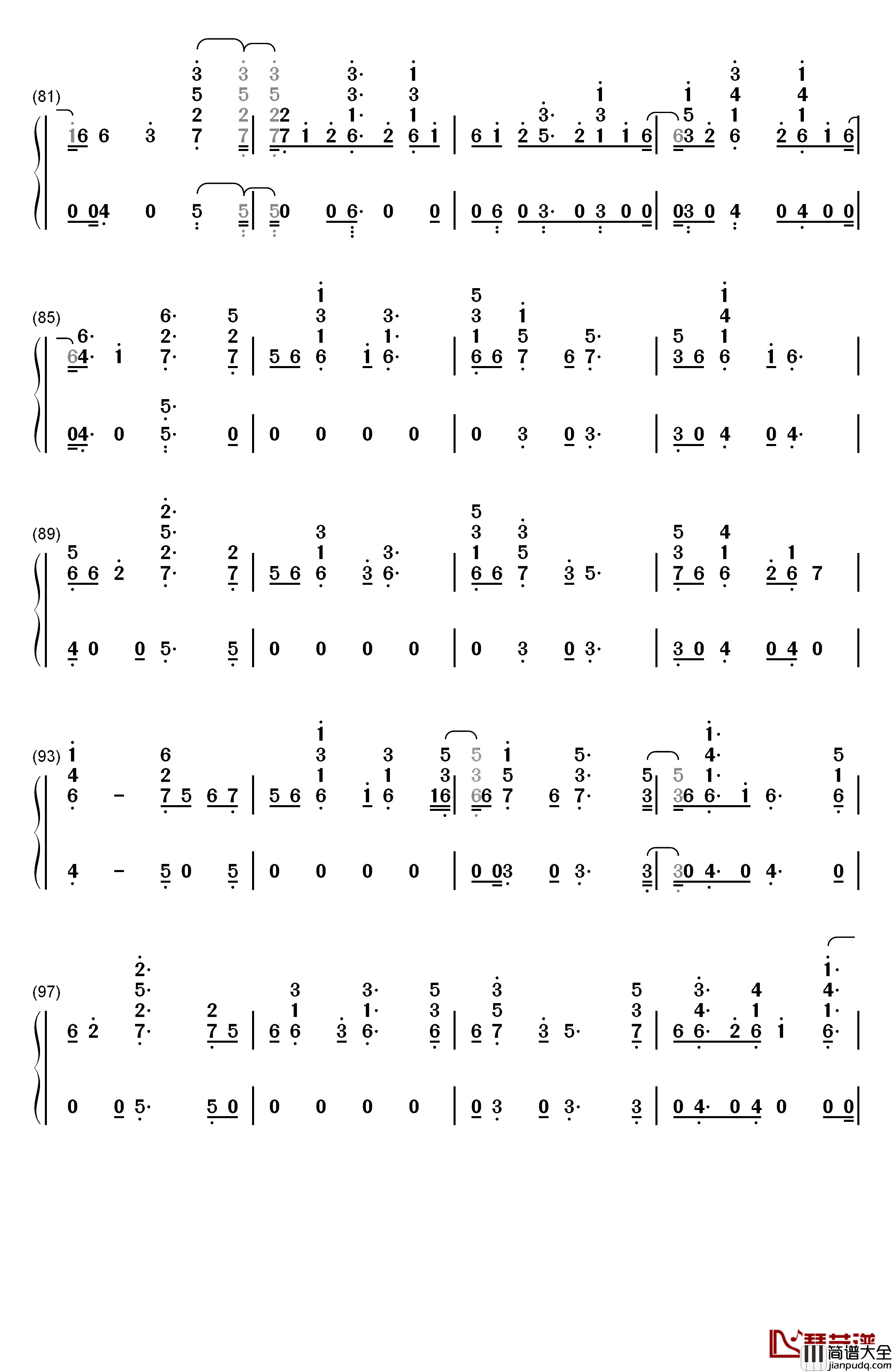 Anpanman钢琴简谱_数字双手_防弹少年团